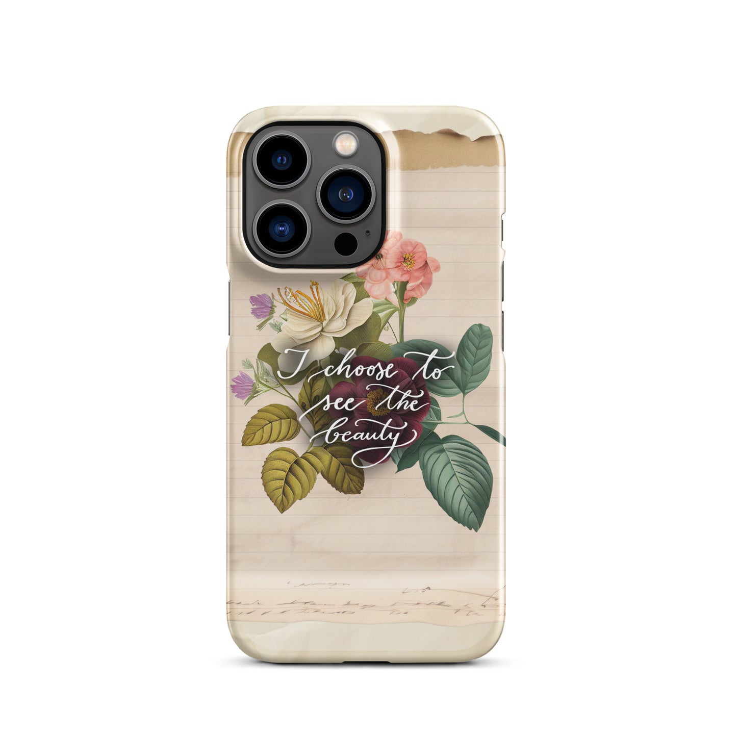 Snap case for iPhone® "I choose vintage flowers"