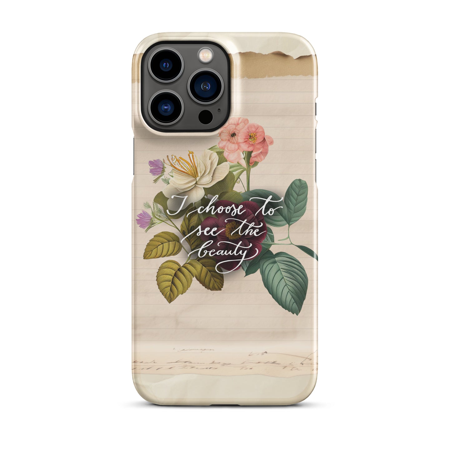 Snap case for iPhone® "I choose vintage flowers"