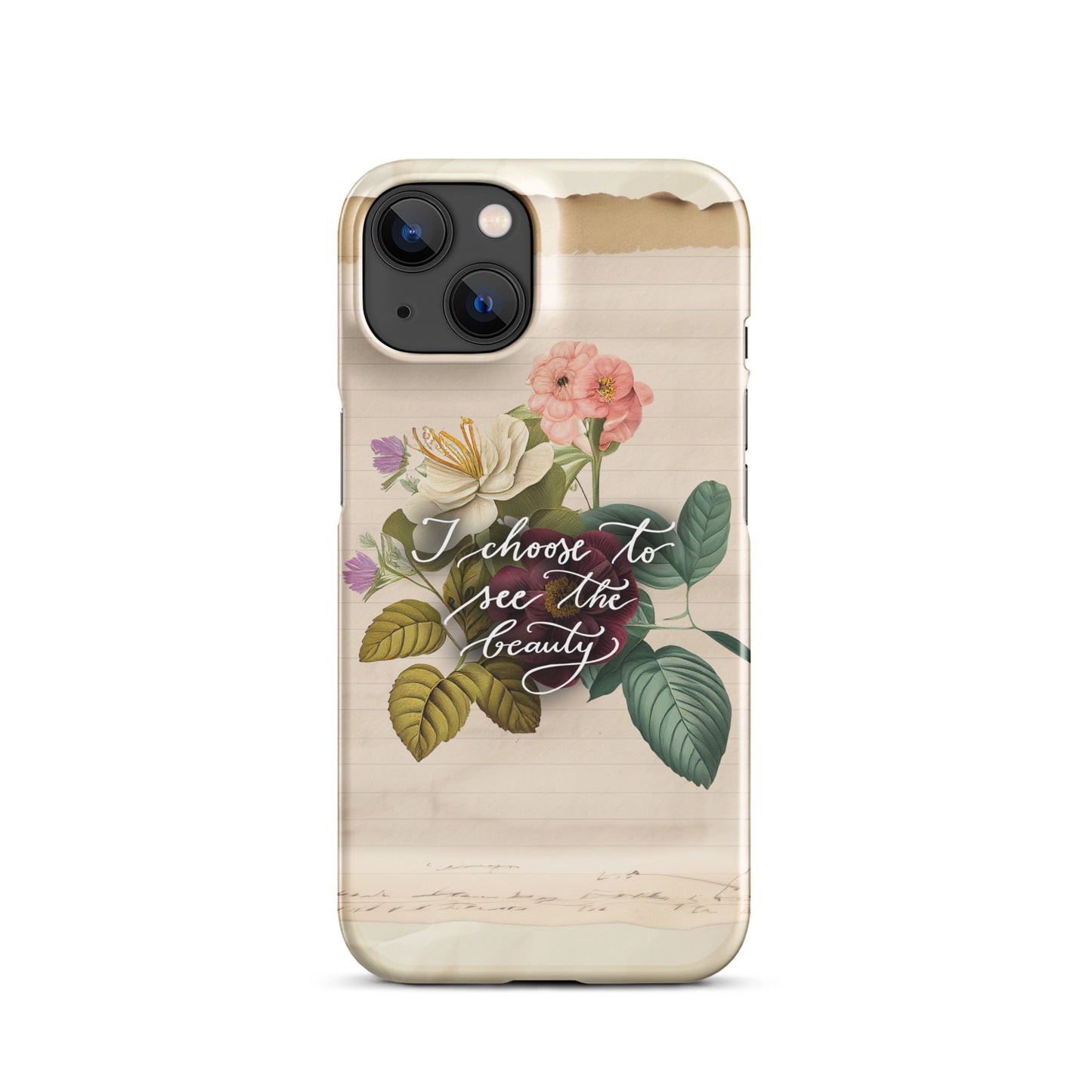 Snap case for iPhone® "I choose vintage flowers"