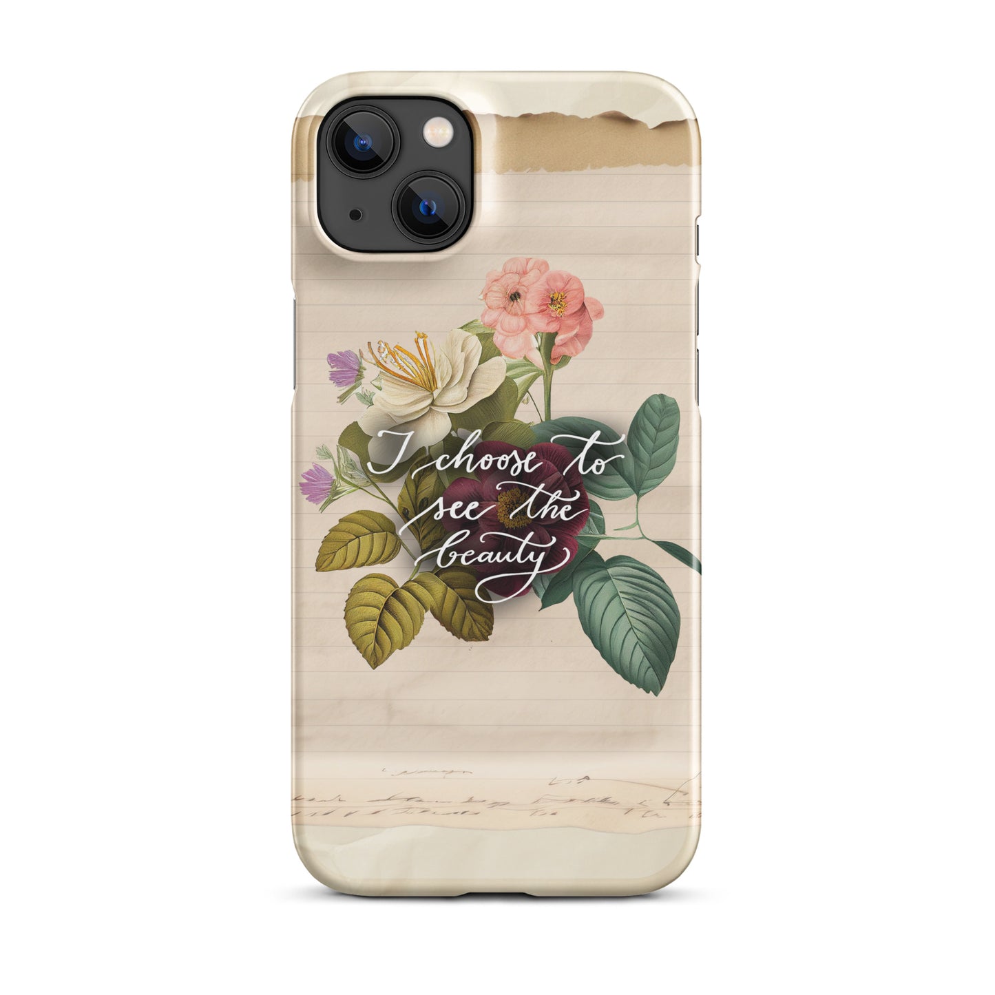 Snap case for iPhone® "I choose vintage flowers"