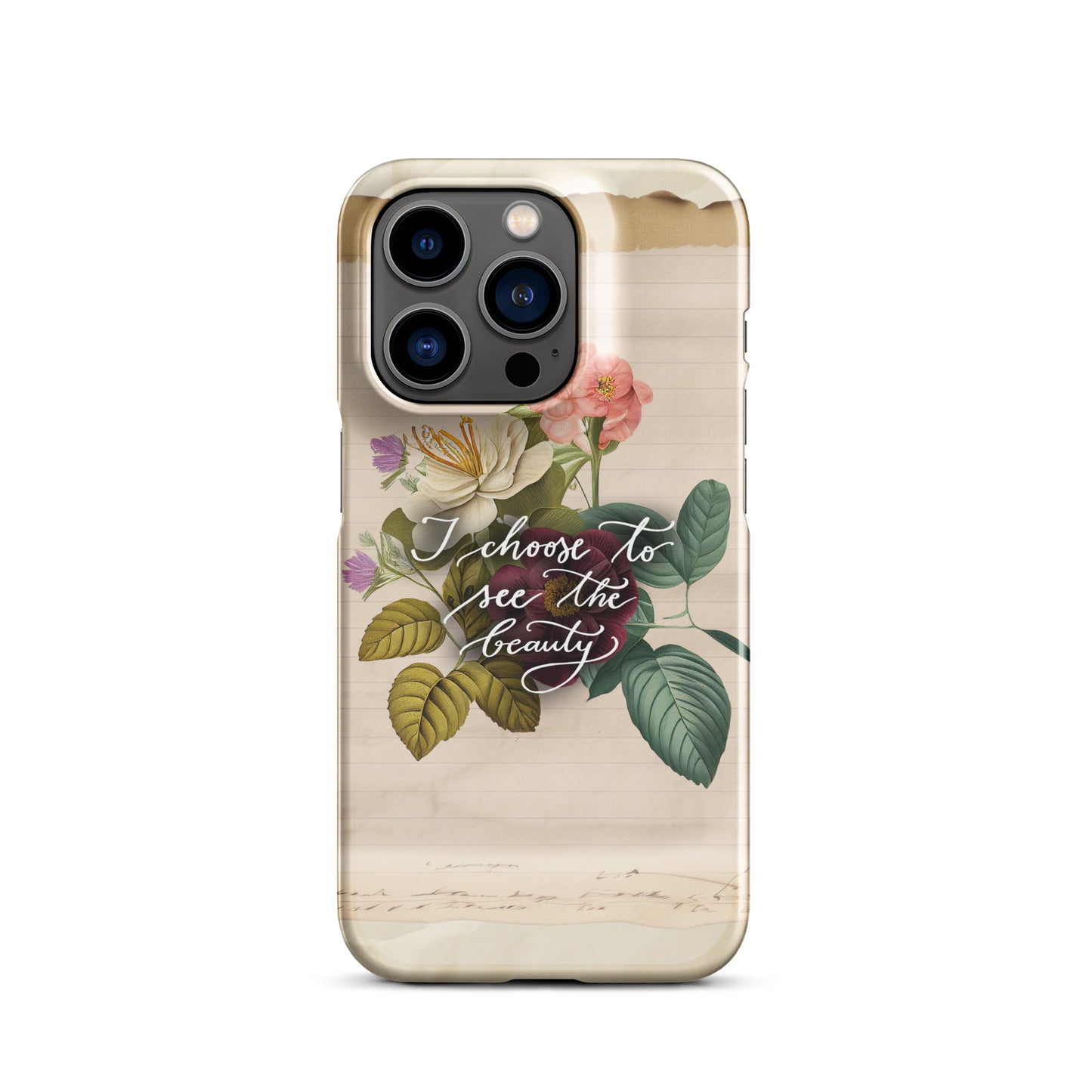 Snap case for iPhone® "I choose vintage flowers"