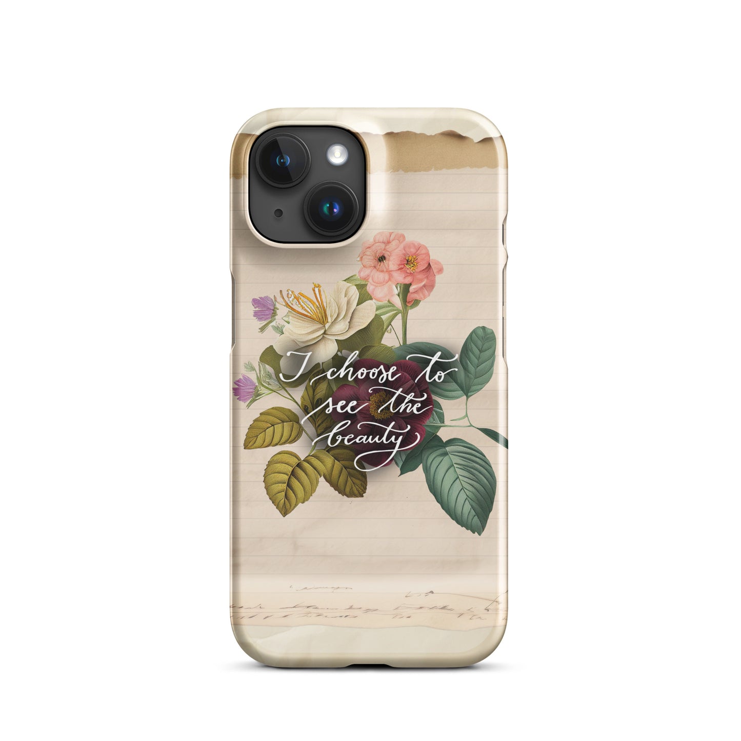 Snap case for iPhone® "I choose vintage flowers"