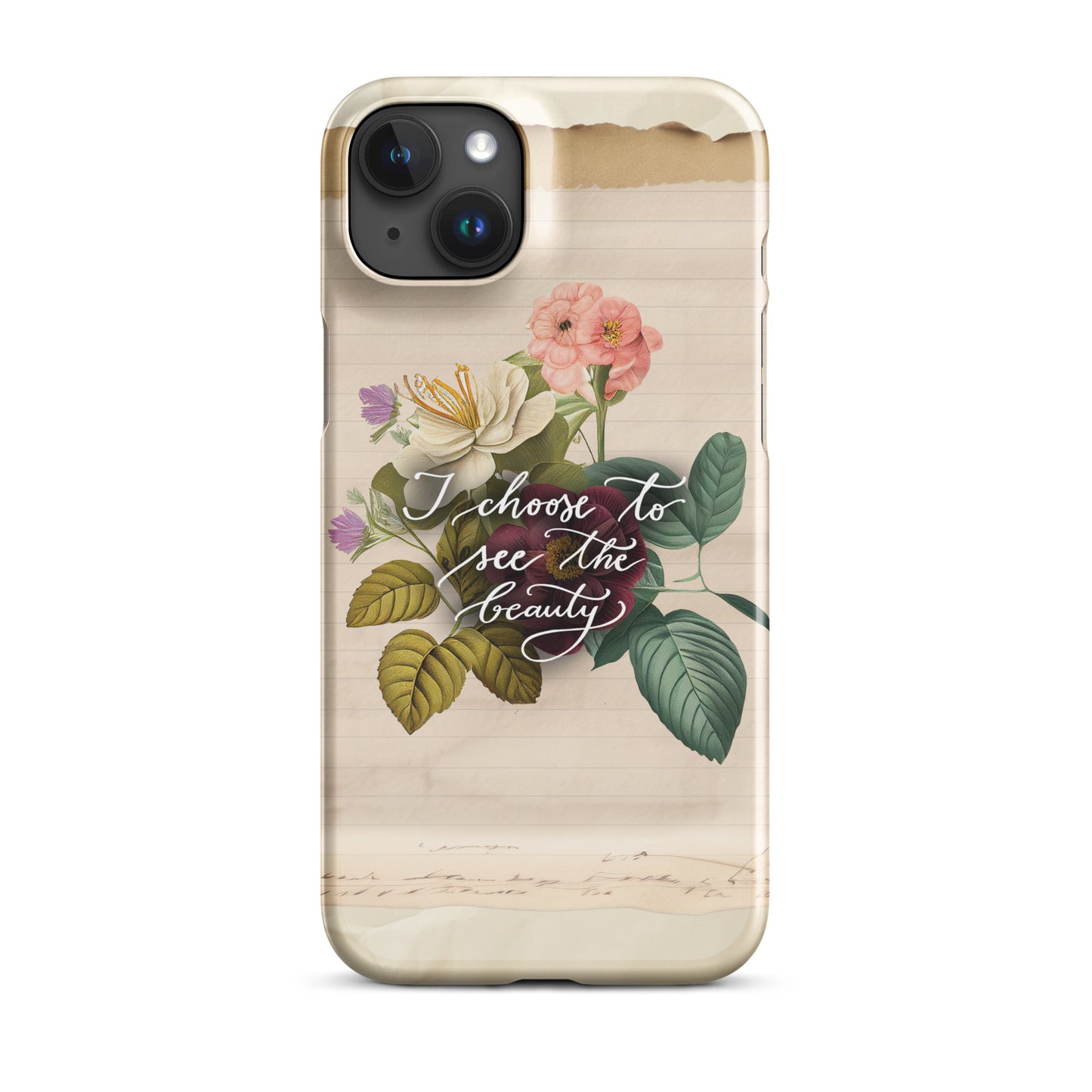 Snap case for iPhone® "I choose vintage flowers"