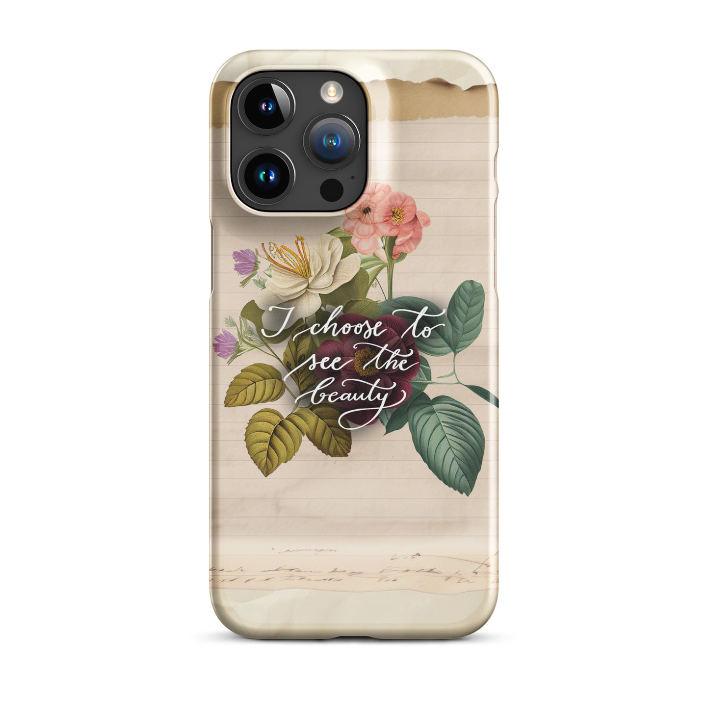 Snap case for iPhone® "I choose vintage flowers"