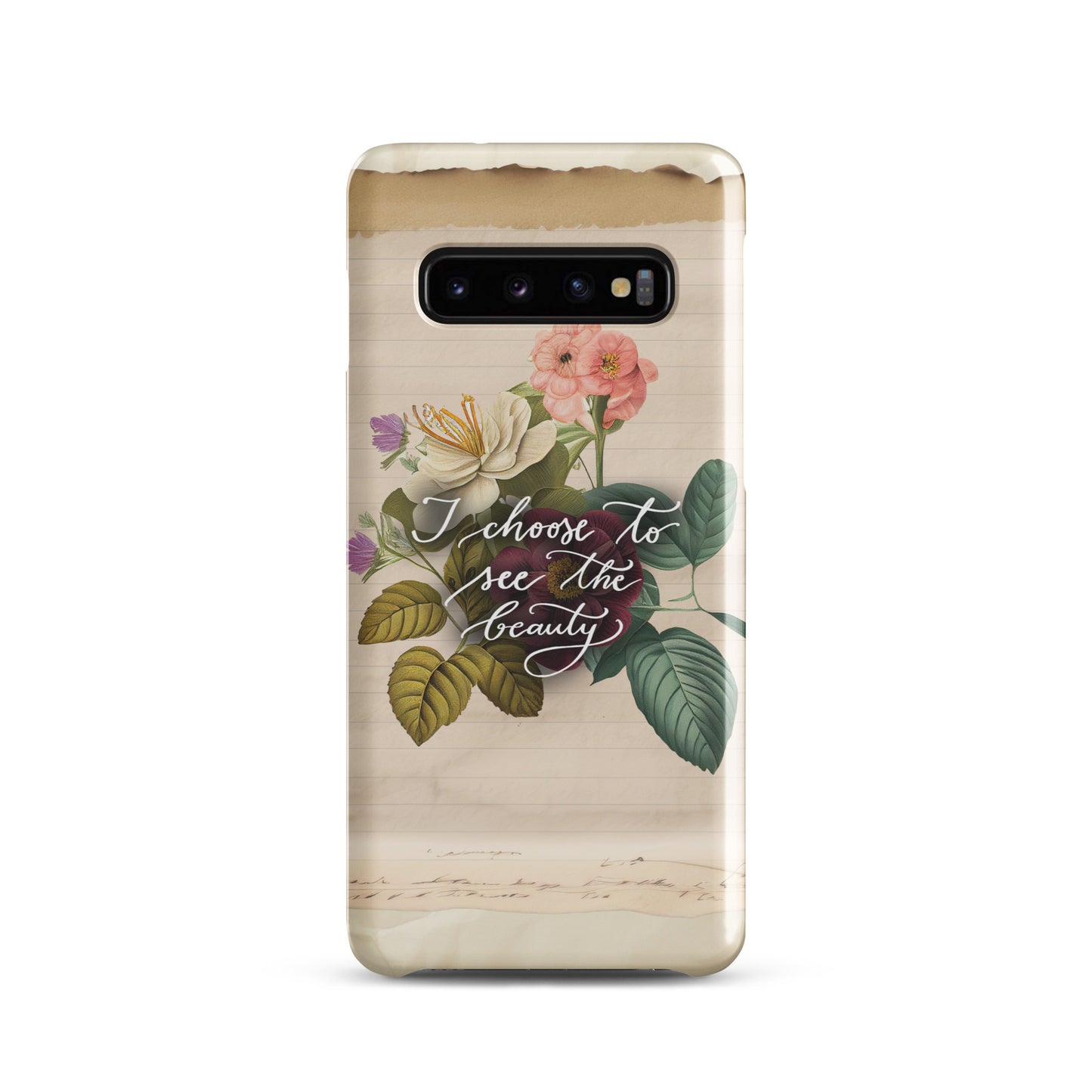 Snap case for Samsung® "I choose to see vintage flowers"