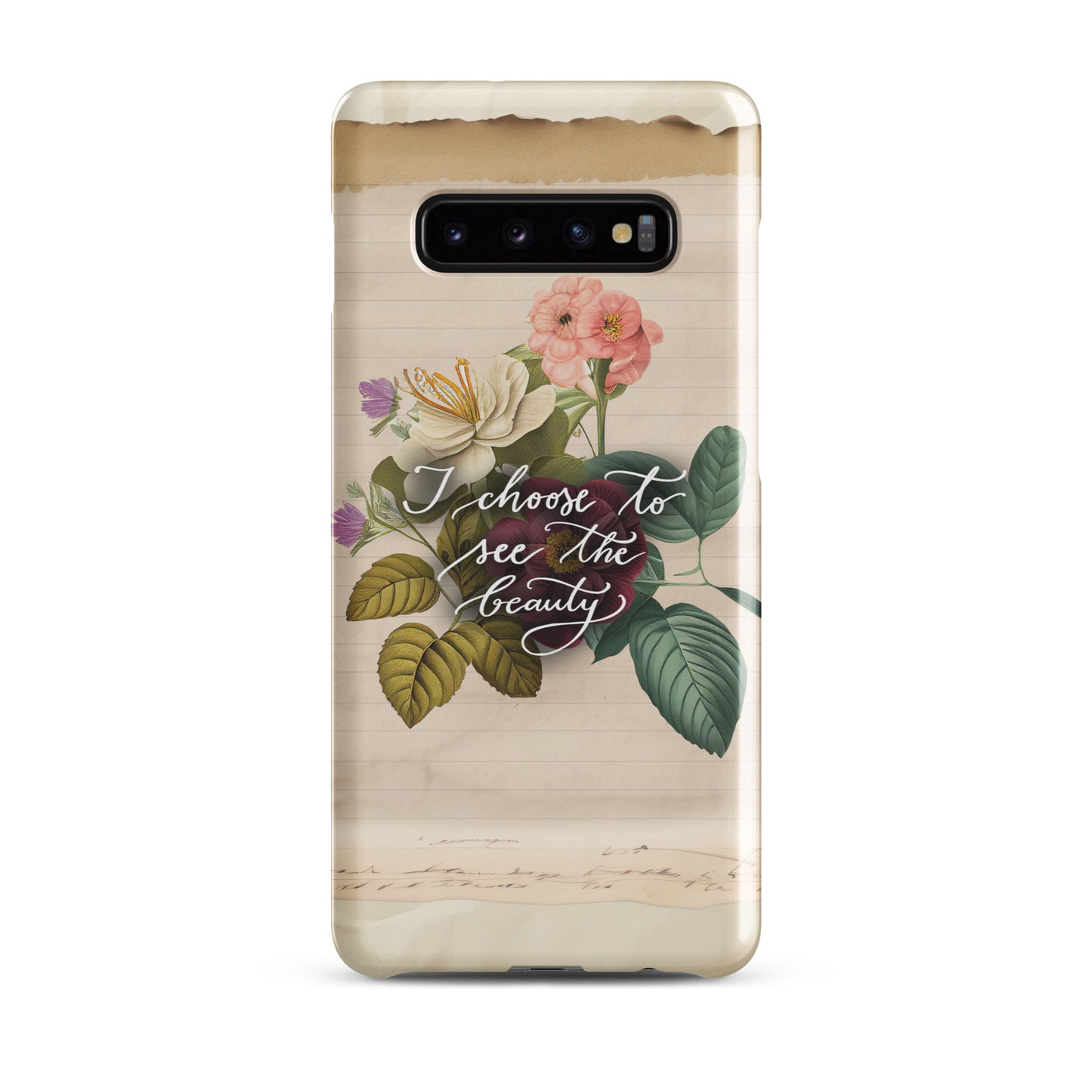 Snap case for Samsung® "I choose to see vintage flowers"