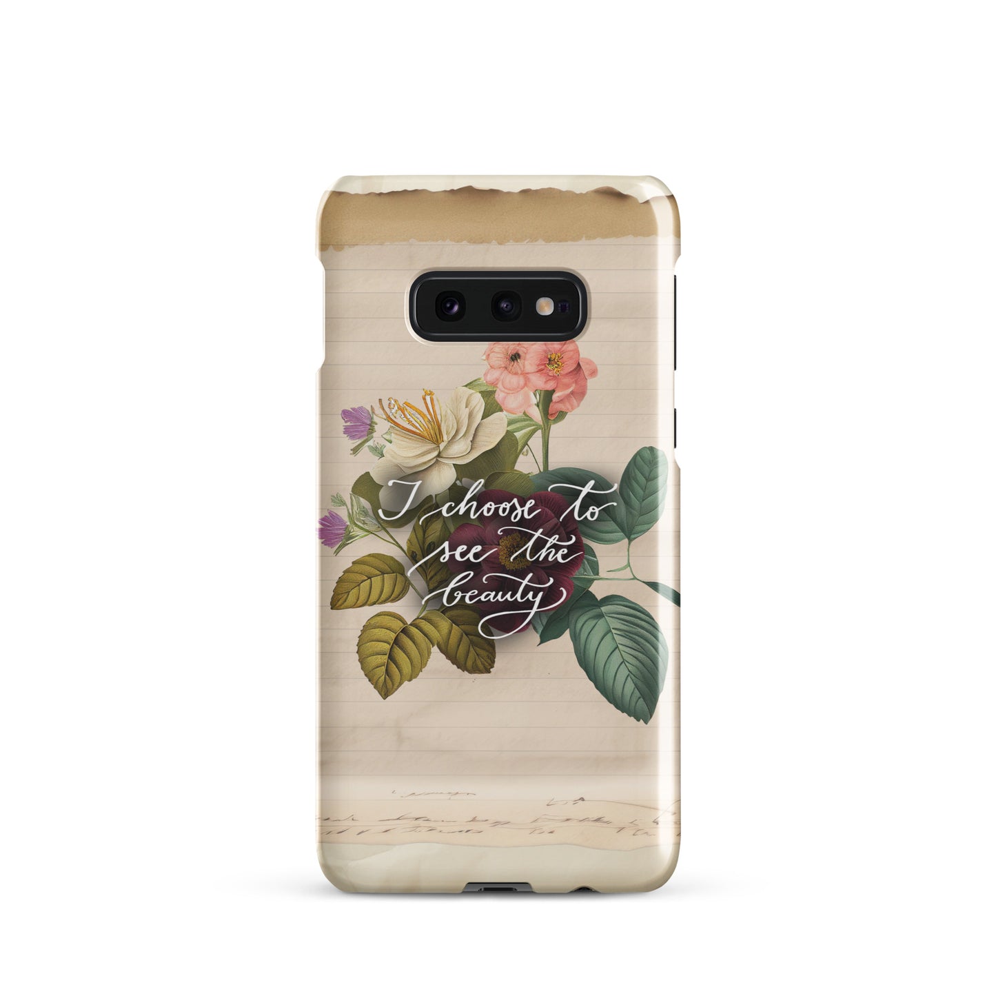 Snap case for Samsung® "I choose to see vintage flowers"