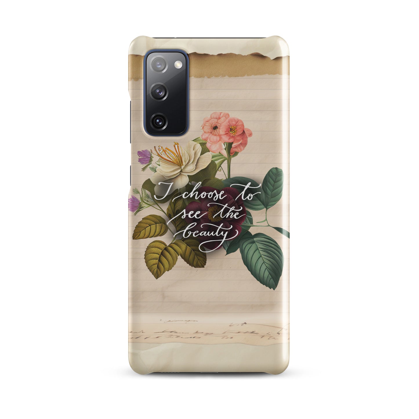 Snap case for Samsung® "I choose to see vintage flowers"