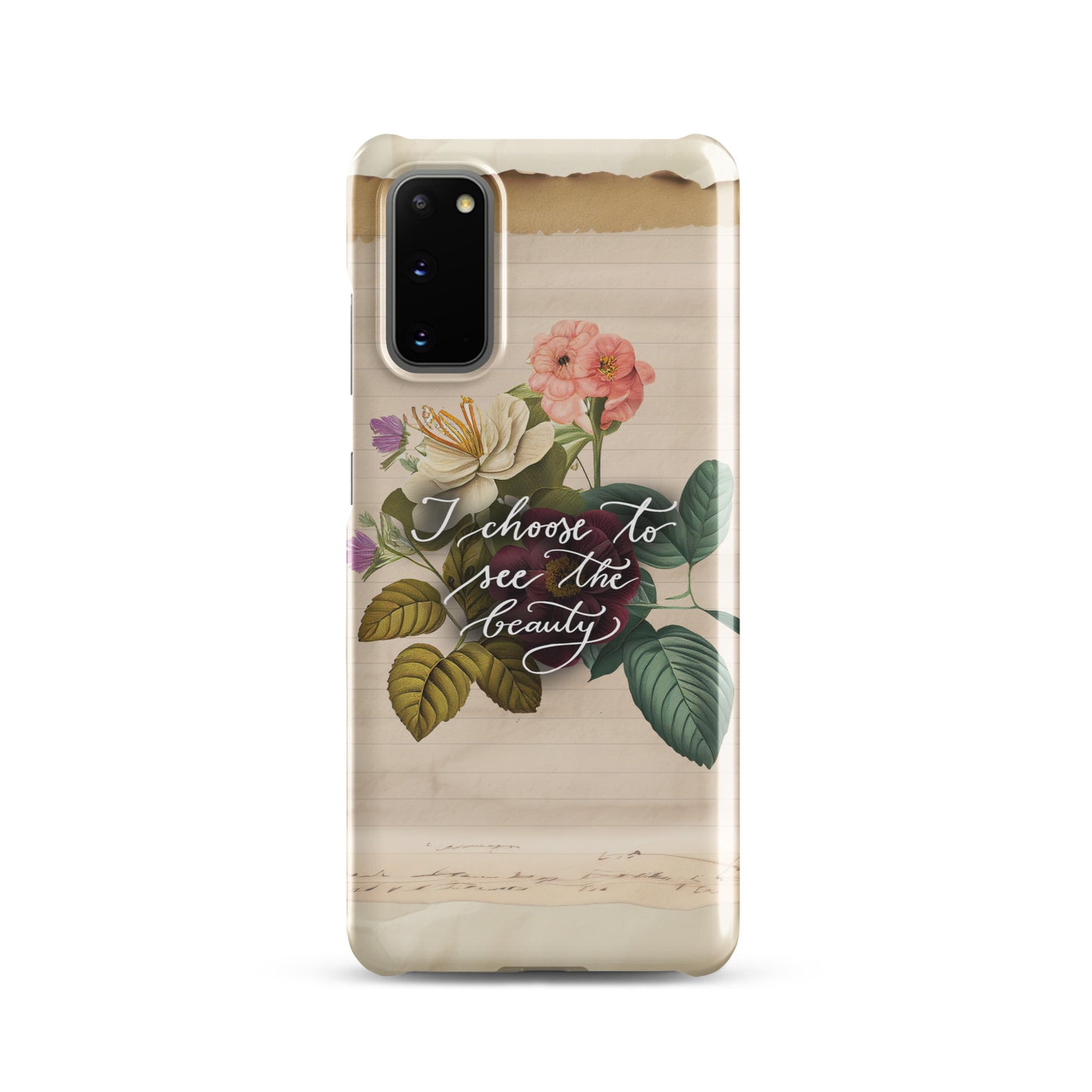 Snap case for Samsung® "I choose to see vintage flowers"