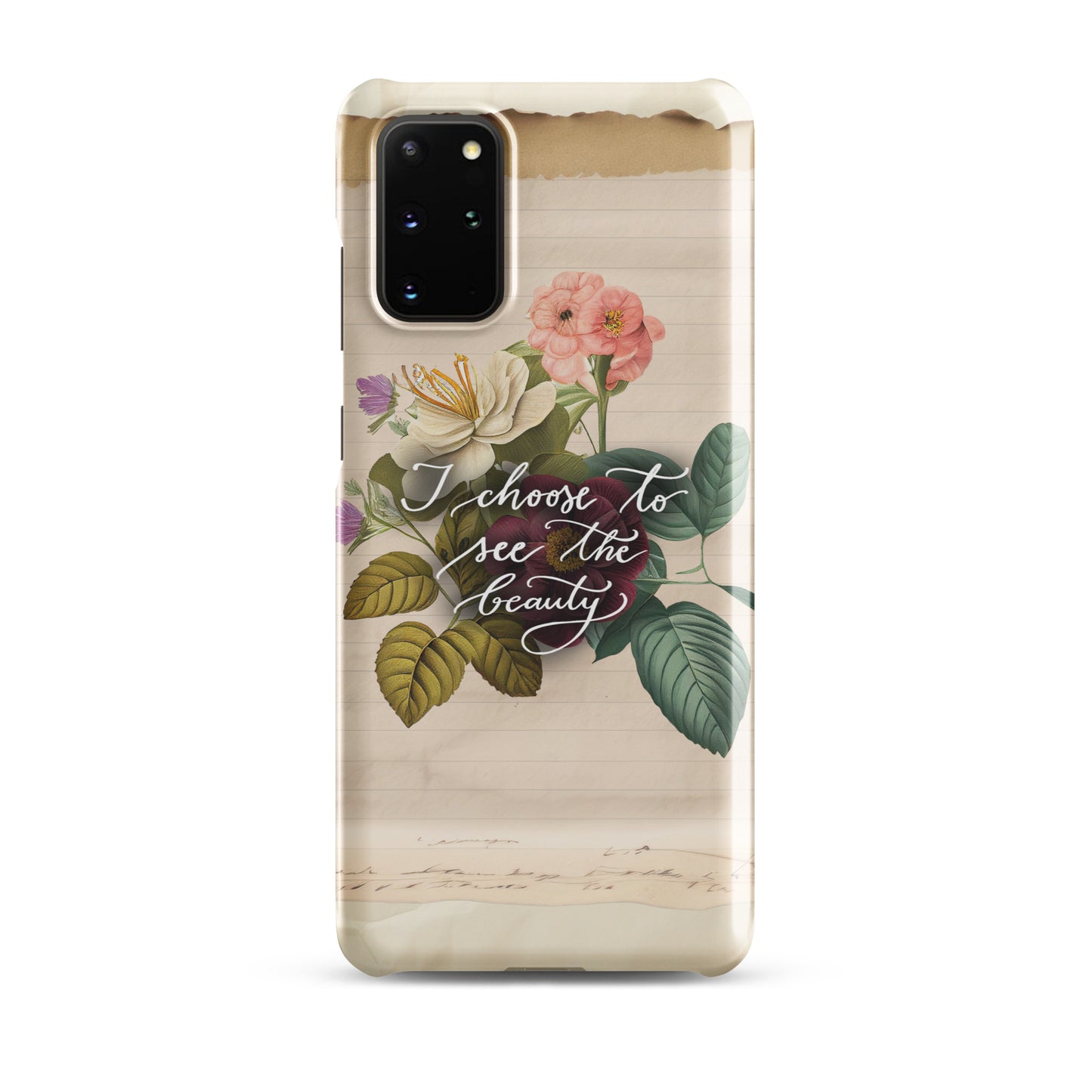 Snap case for Samsung® "I choose to see vintage flowers"