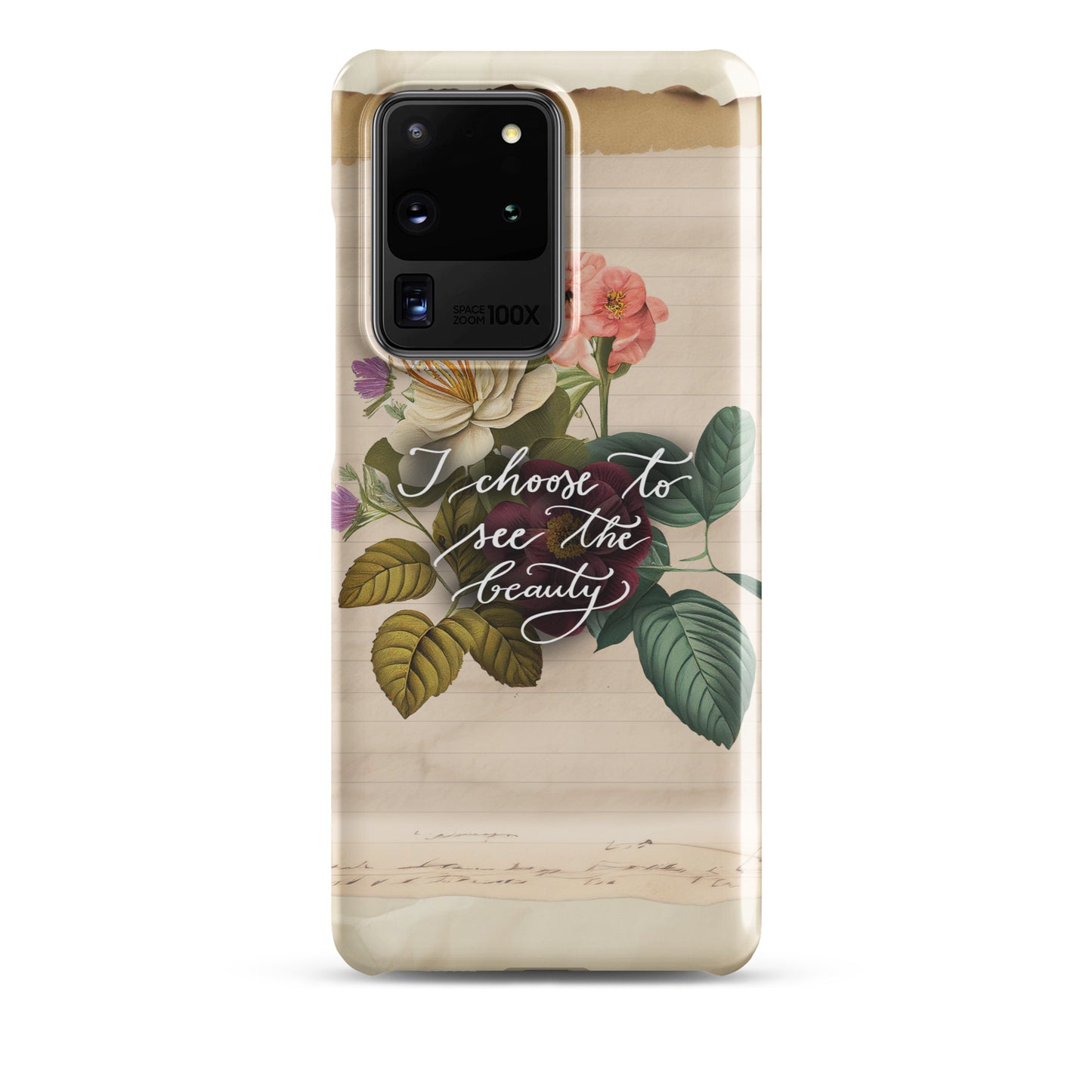 Snap case for Samsung® "I choose to see vintage flowers"