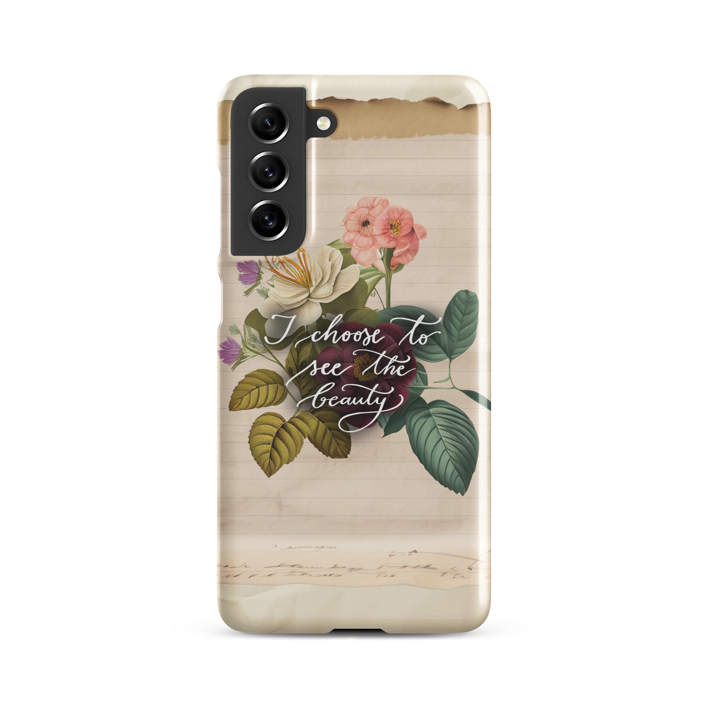 Snap case for Samsung® "I choose to see vintage flowers"