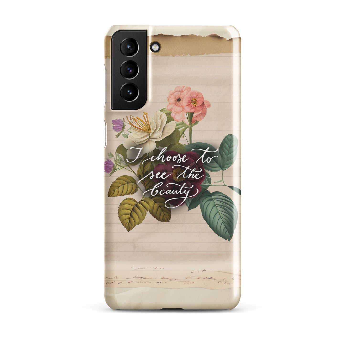 Snap case for Samsung® "I choose to see vintage flowers"