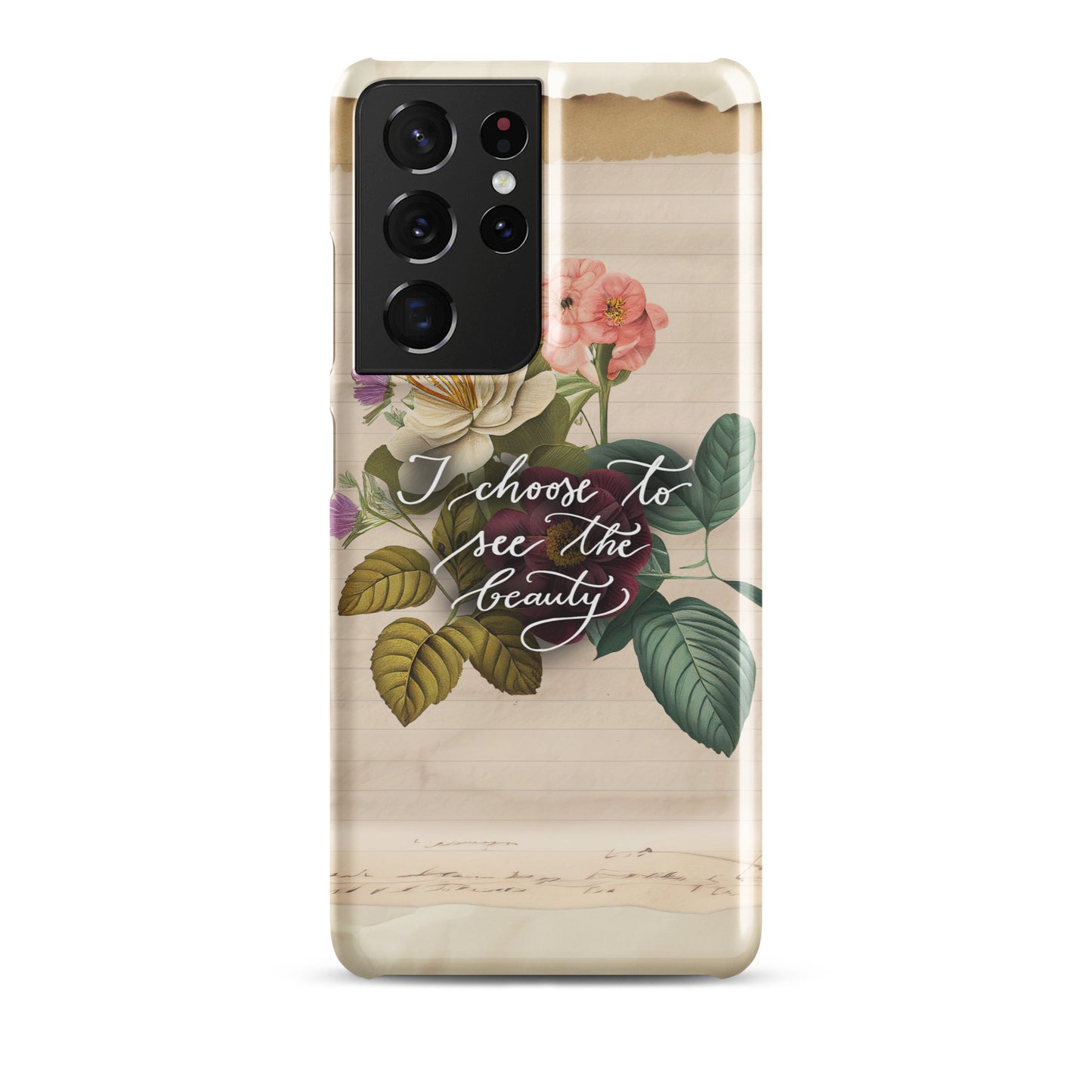 Snap case for Samsung® "I choose to see vintage flowers"