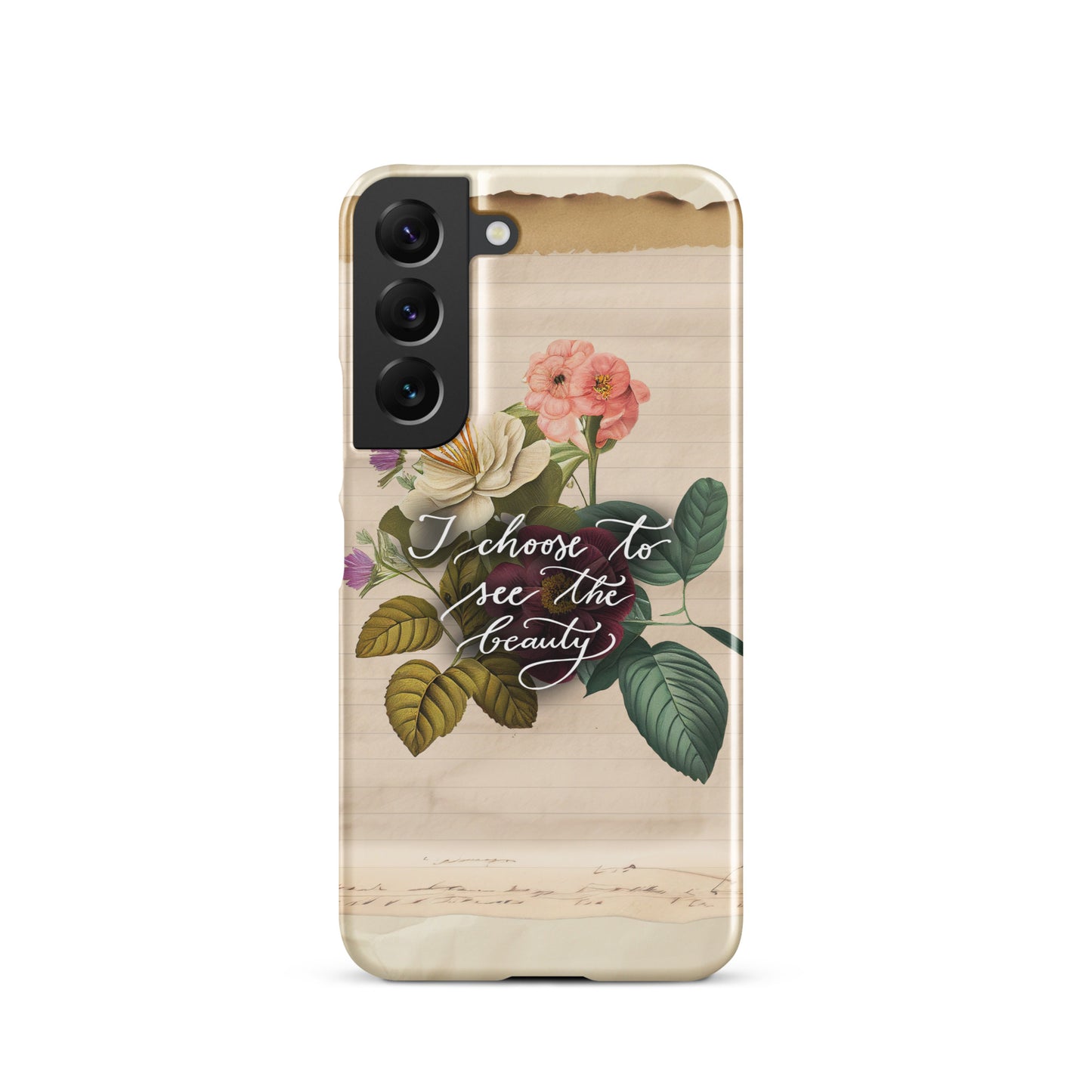 Snap case for Samsung® "I choose to see vintage flowers"