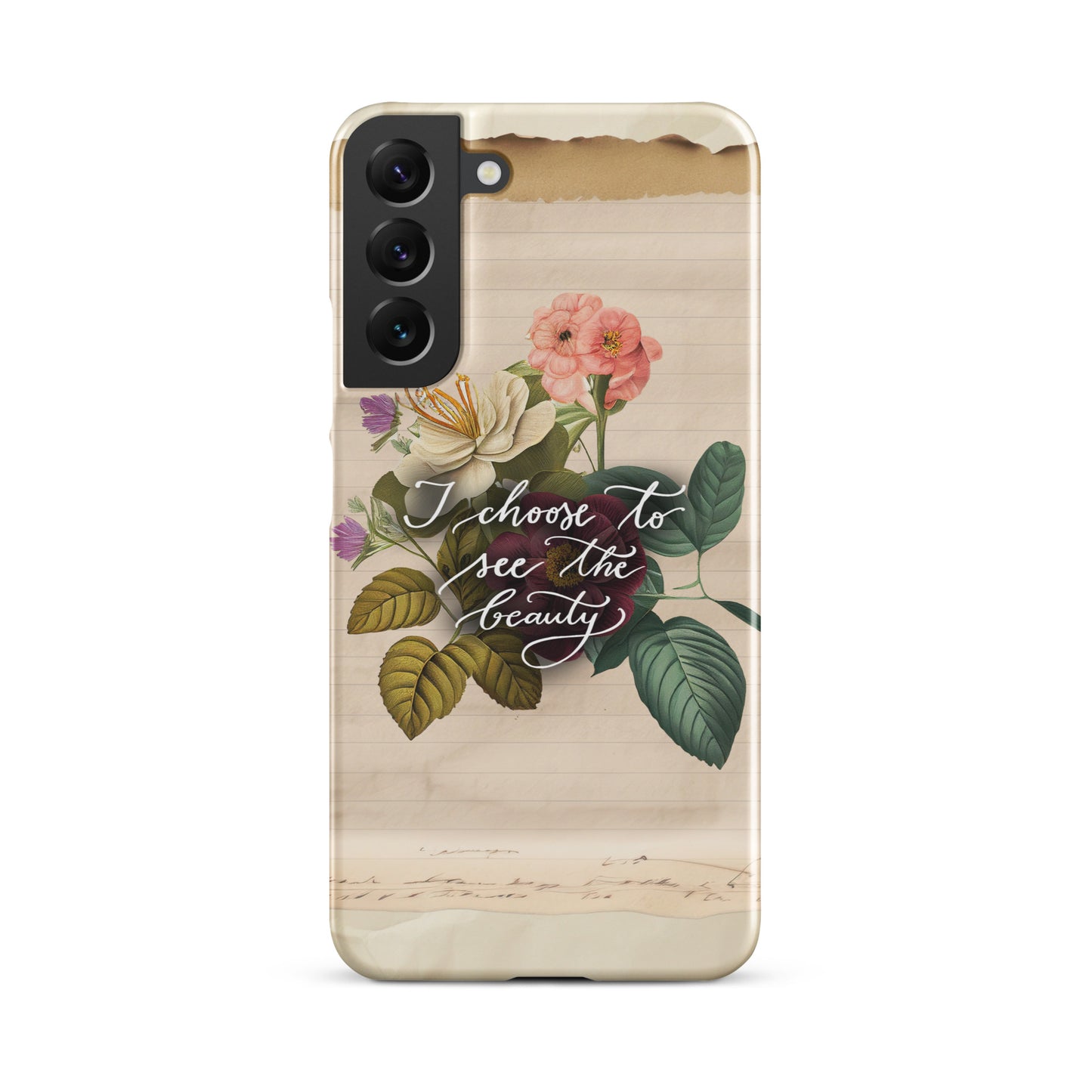 Snap case for Samsung® "I choose to see vintage flowers"