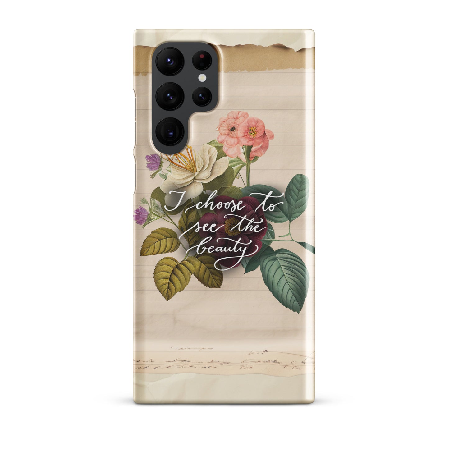 Snap case for Samsung® "I choose to see vintage flowers"