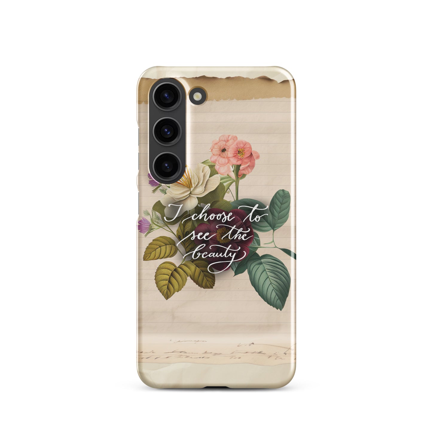 Snap case for Samsung® "I choose to see vintage flowers"