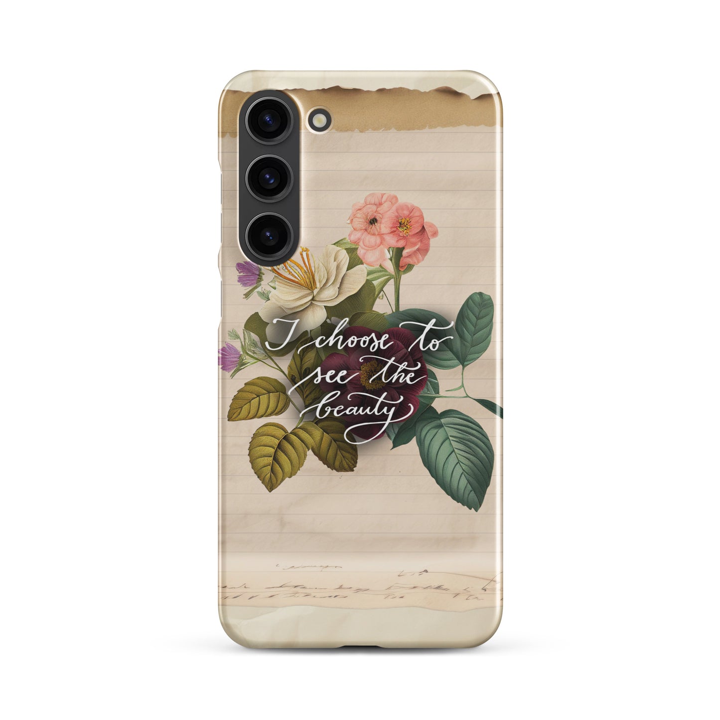 Snap case for Samsung® "I choose to see vintage flowers"