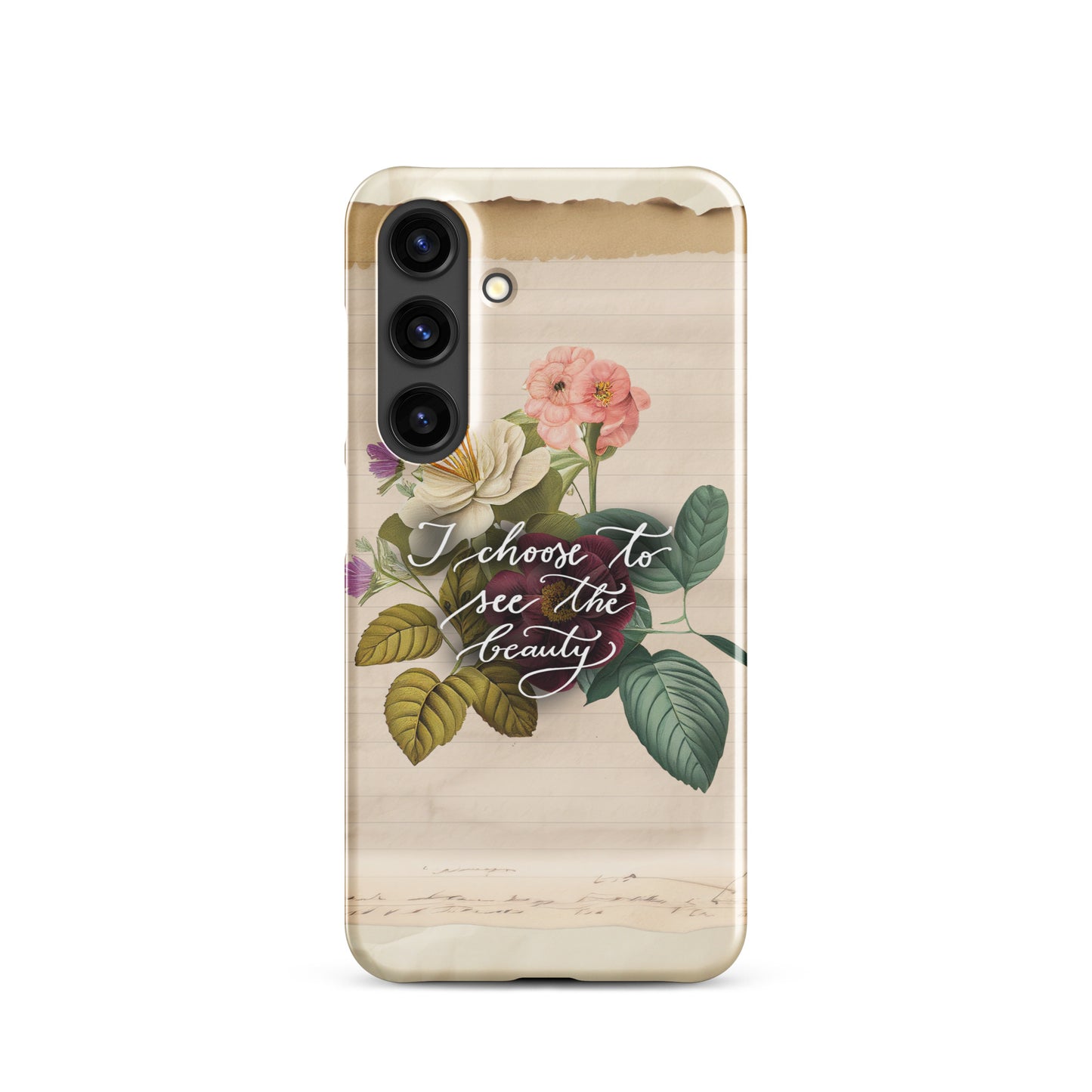 Snap case for Samsung® "I choose to see vintage flowers"