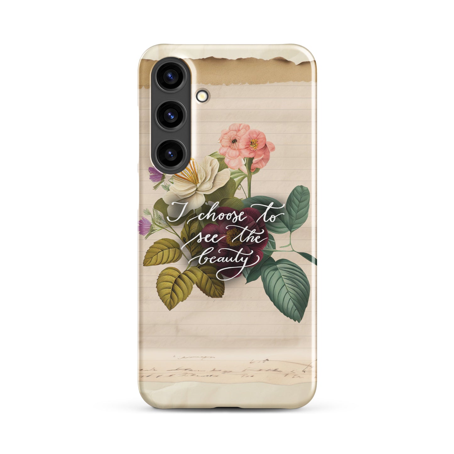 Snap case for Samsung® "I choose to see vintage flowers"