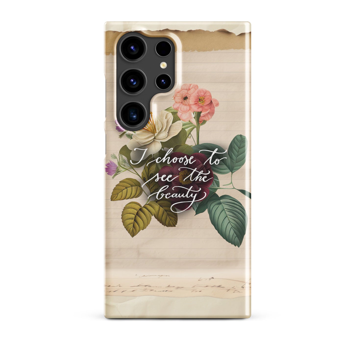 Snap case for Samsung® "I choose to see vintage flowers"