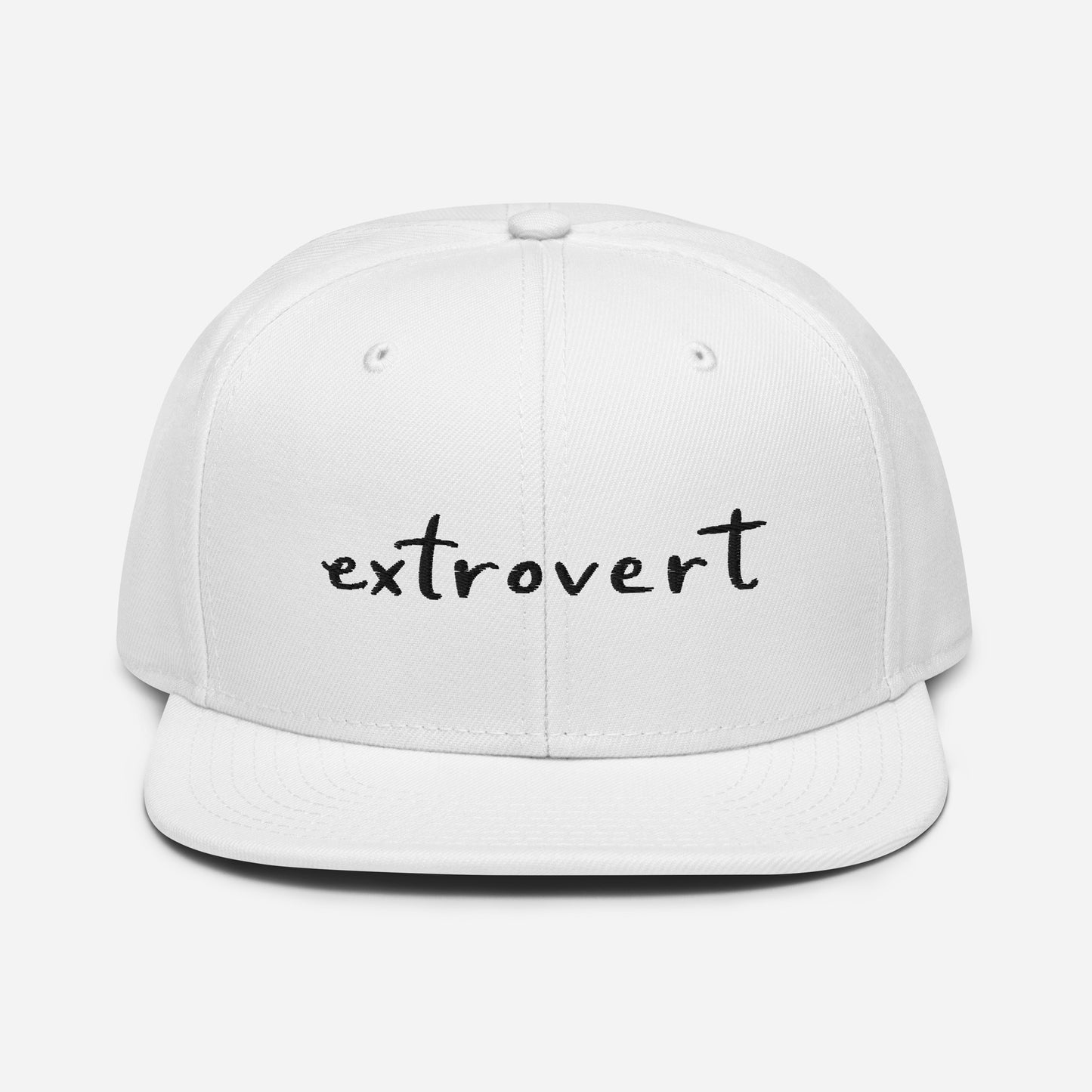 Embroidered snapback hat "extrovert"