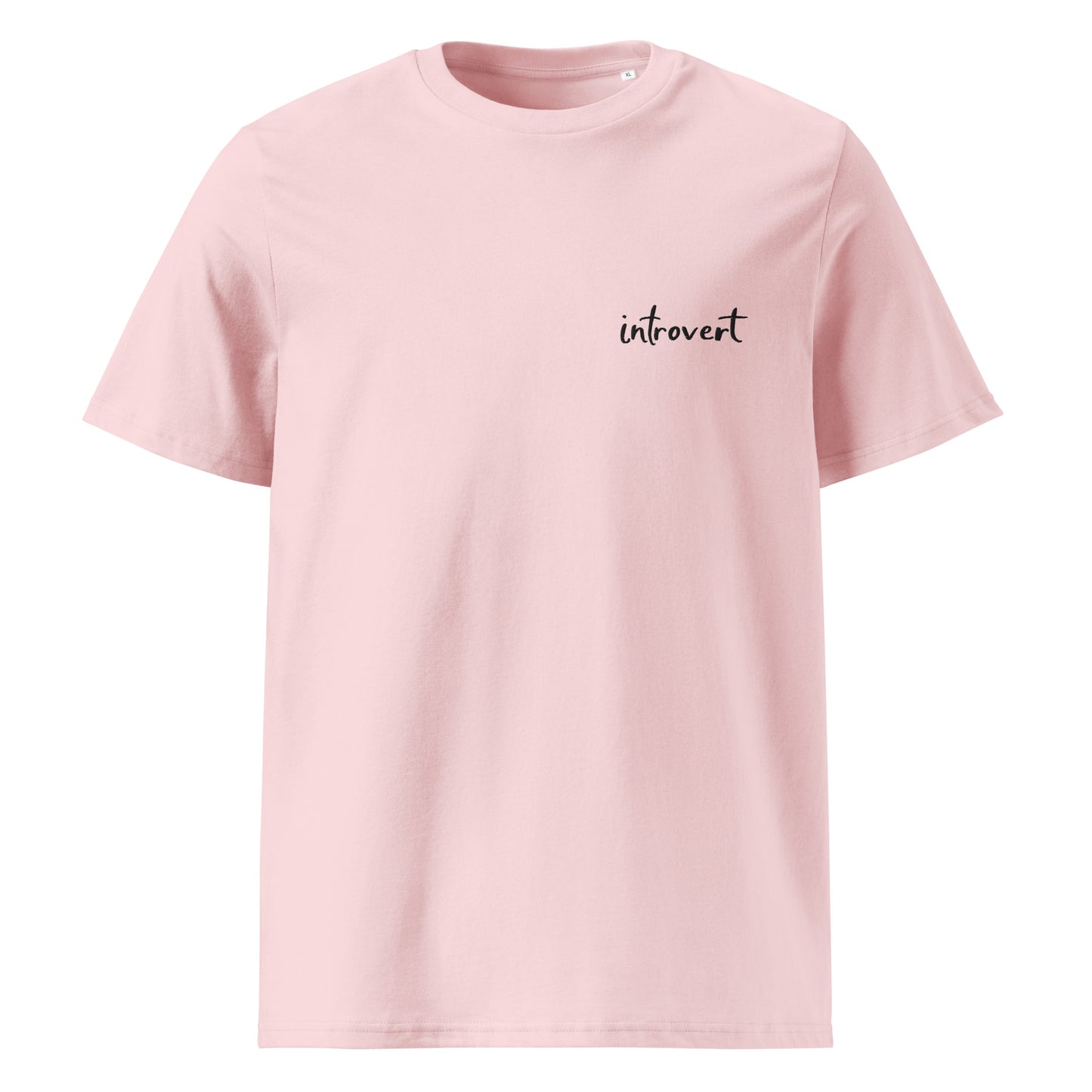 Embroidered organic cotton t-shirt "introvert"