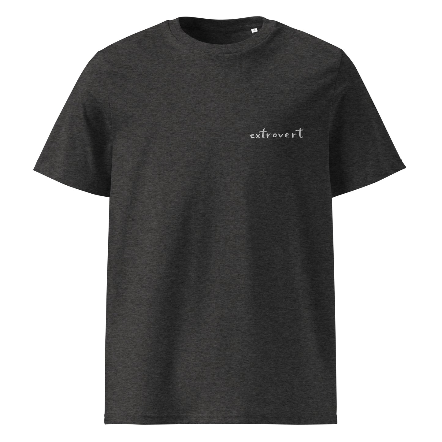 Embroidered organic cotton t-shirt "extrovert"