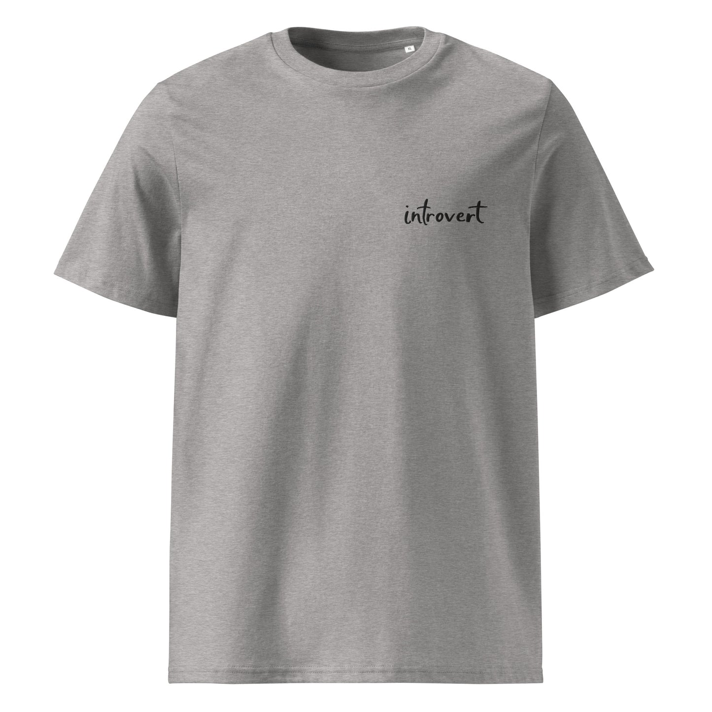 Embroidered organic cotton t-shirt "introvert"