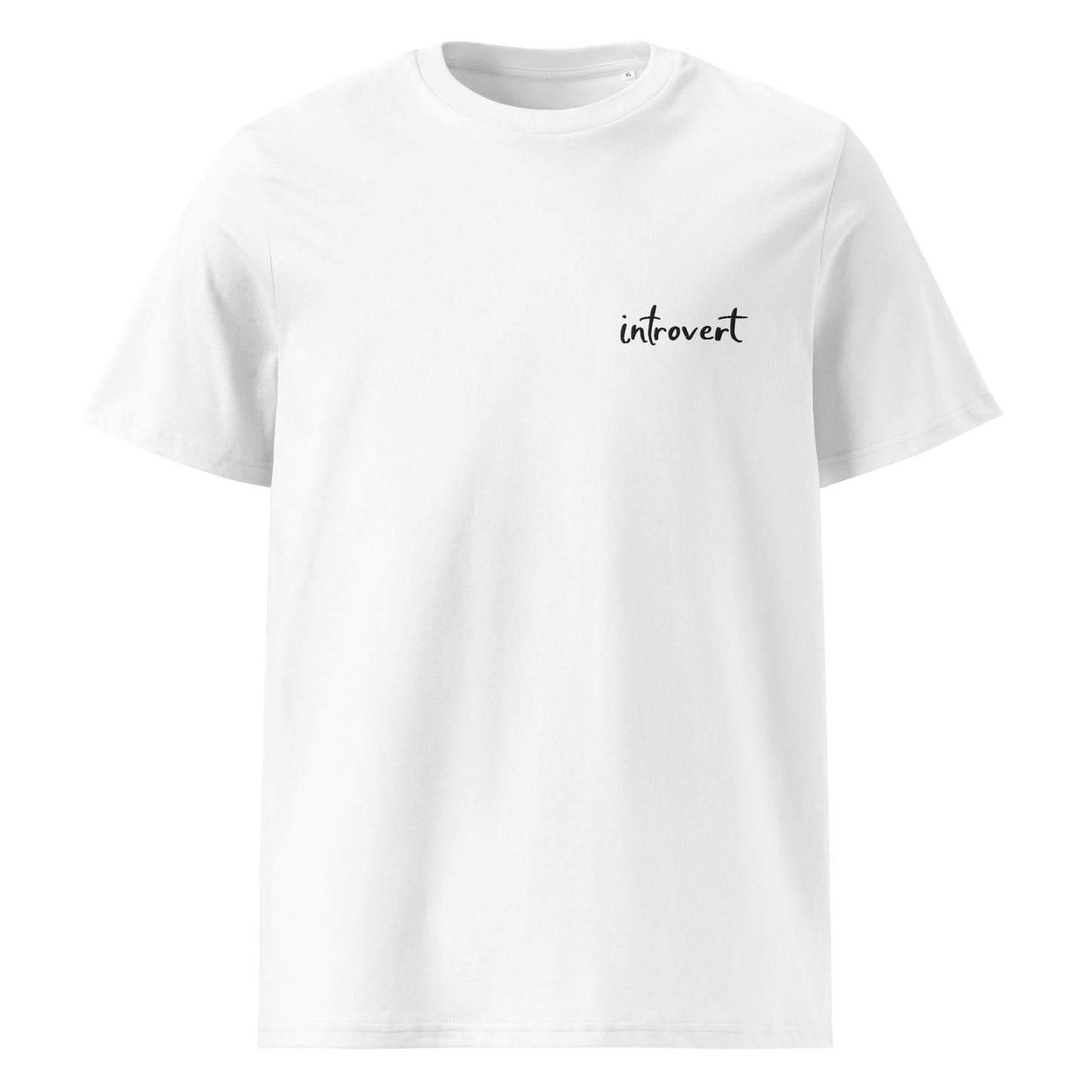 Embroidered organic cotton t-shirt "introvert"