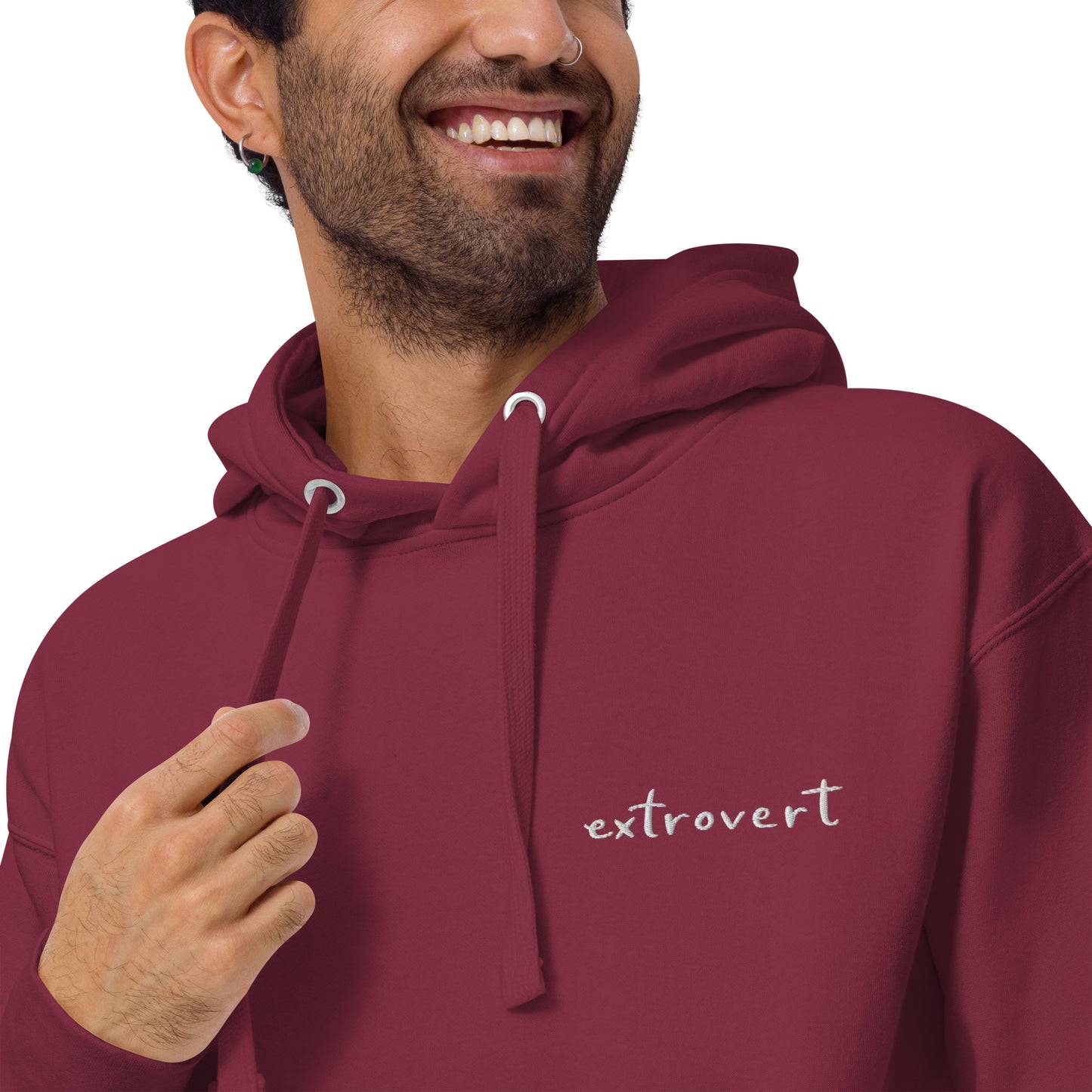 Embroidered Hoodie "extrovert"