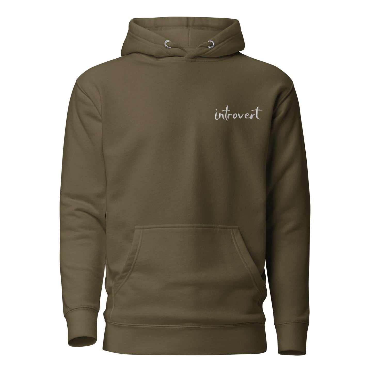 Embroidered Hoodie "introvert"