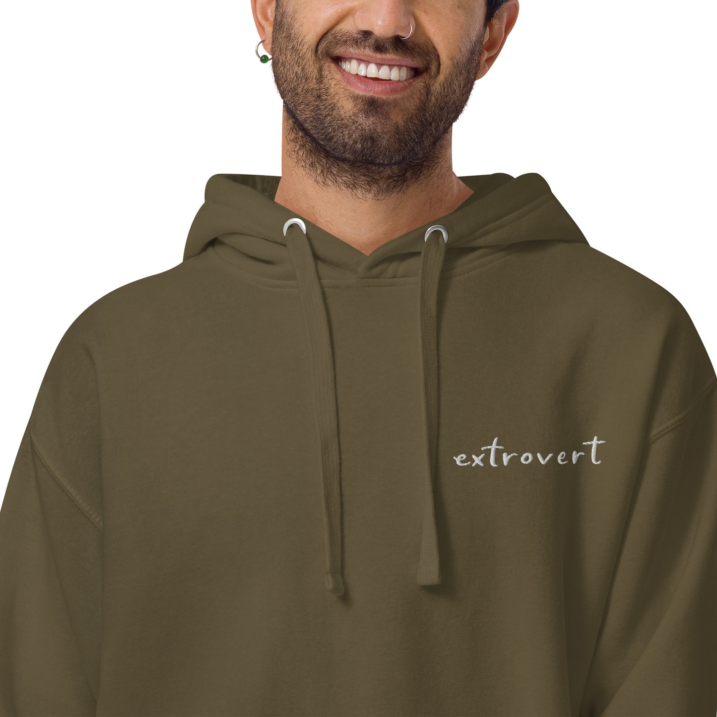 Embroidered Hoodie "extrovert"