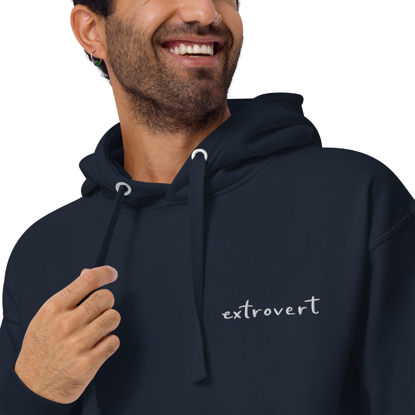 Embroidered Hoodie "extrovert"