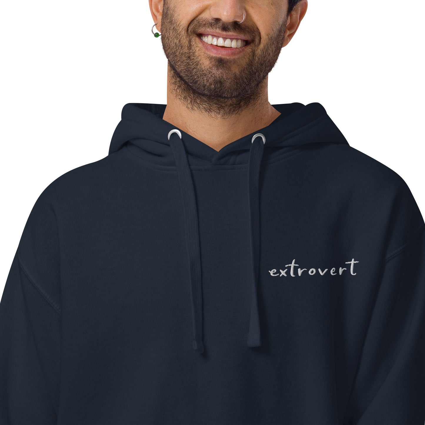 Embroidered Hoodie "extrovert"