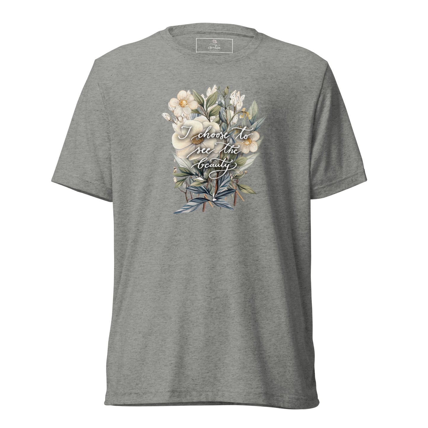 Short sleeve t-shirt "I choose to see elegant flowers"