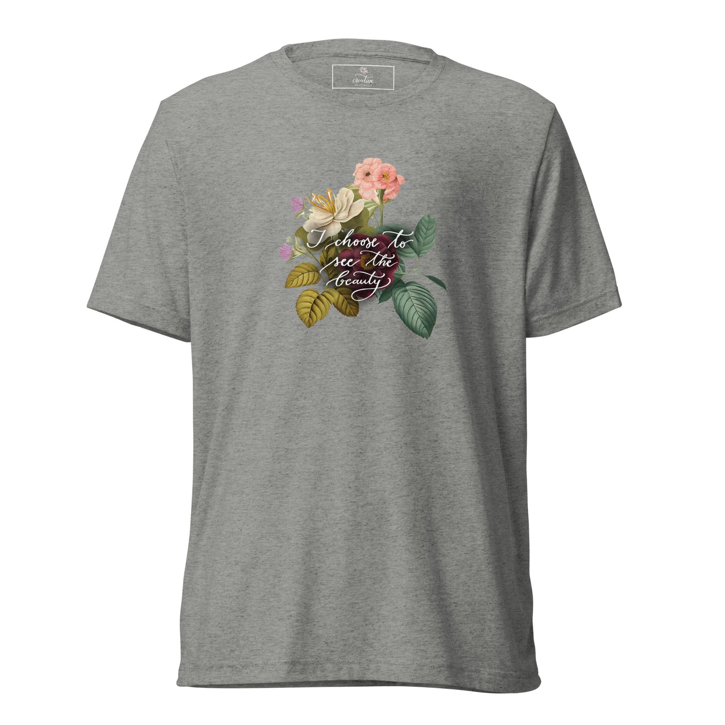 Short sleeve t-shirt "I choose to see vintage flowers"