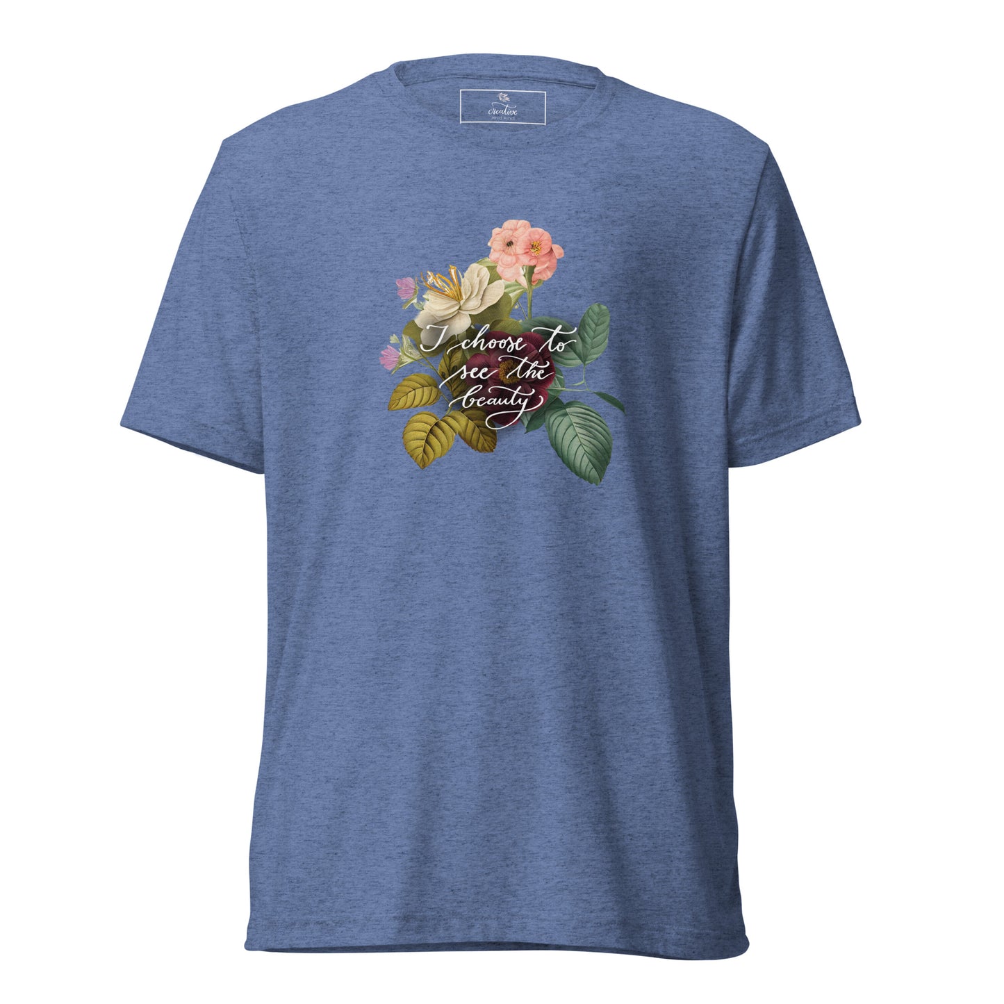 Short sleeve t-shirt "I choose to see vintage flowers"