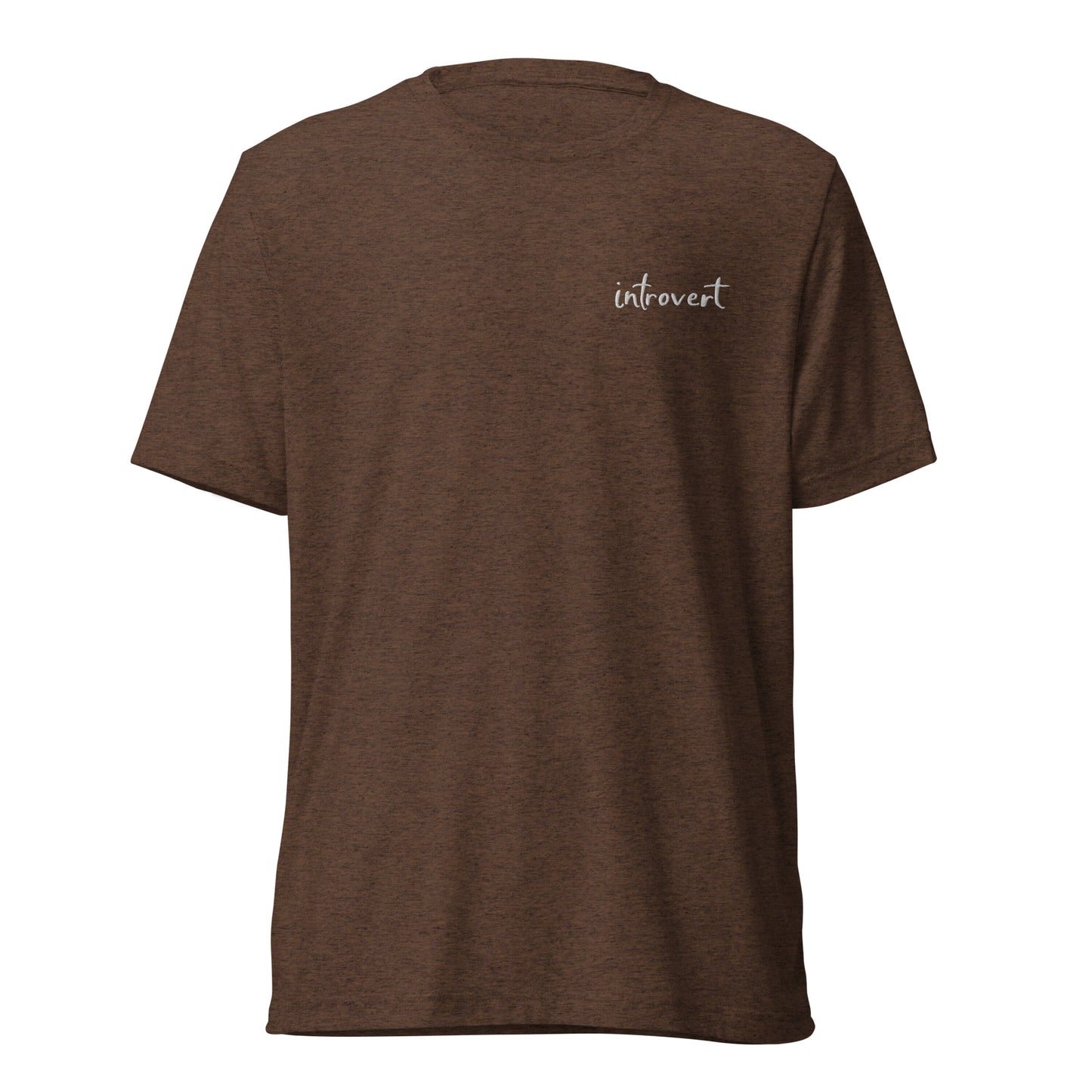 Embroidered short sleeve t-shirt "introvert"