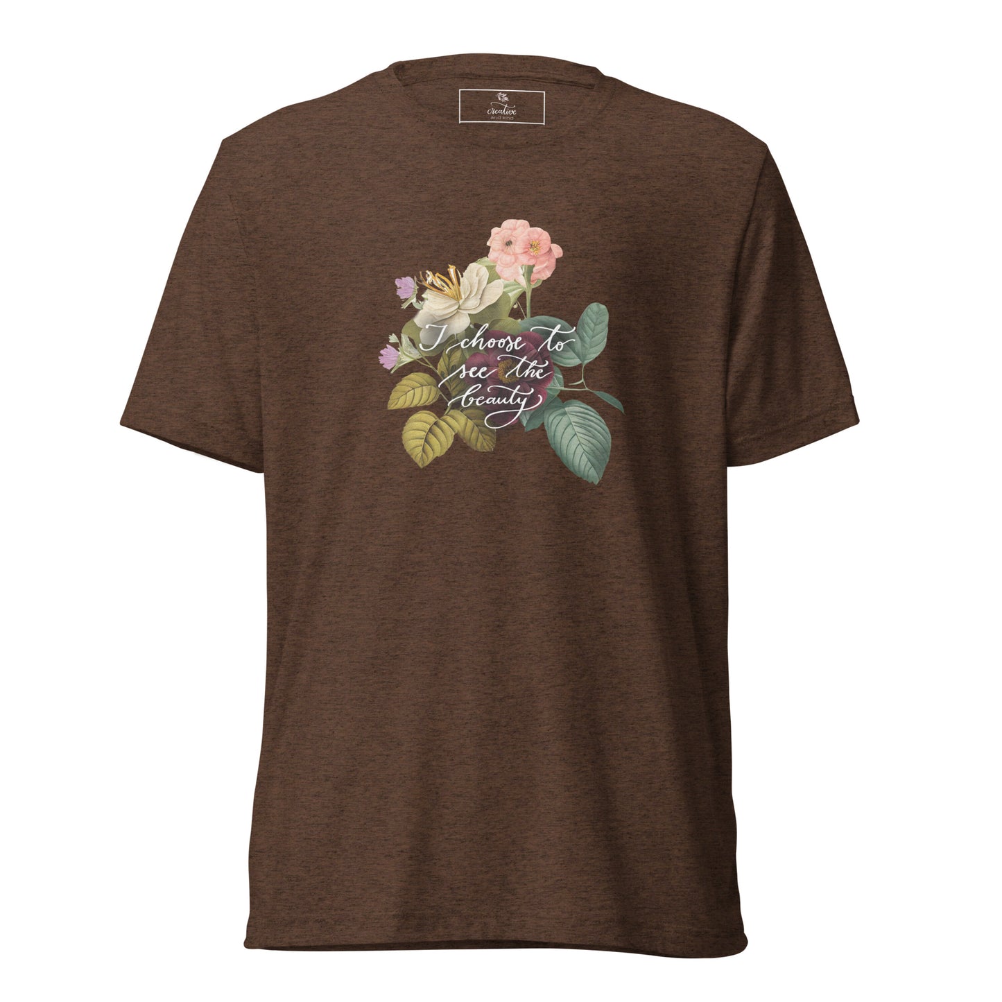 Short sleeve t-shirt "I choose to see vintage flowers"