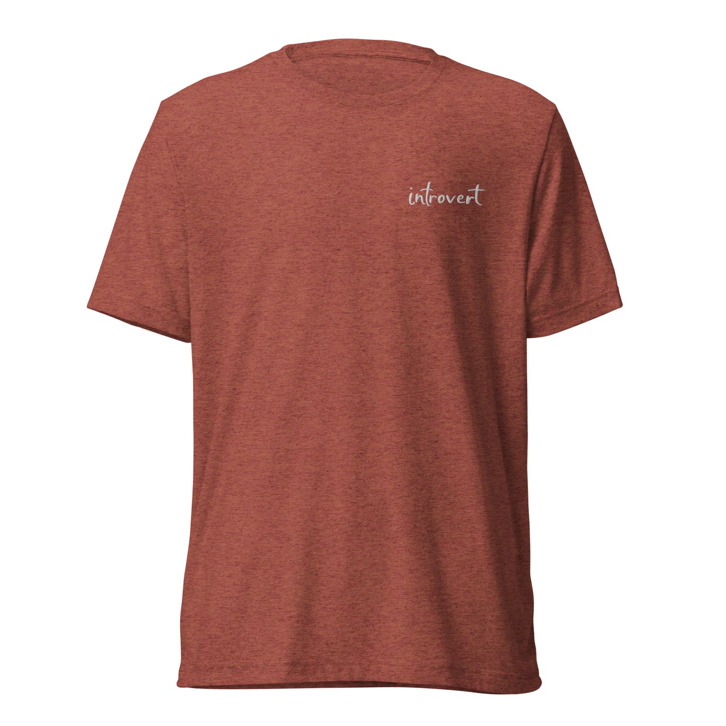 Embroidered short sleeve t-shirt "introvert"