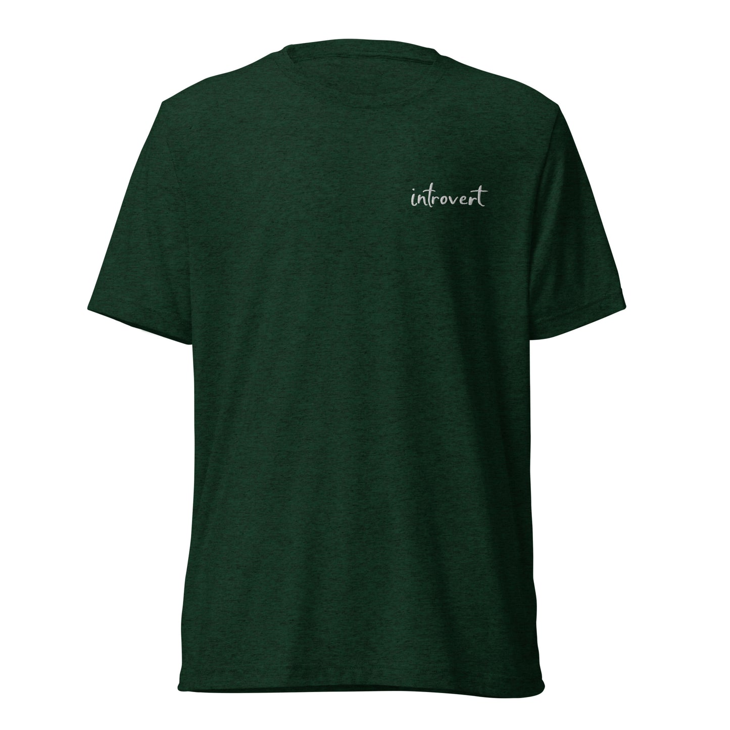 Embroidered short sleeve t-shirt "introvert"