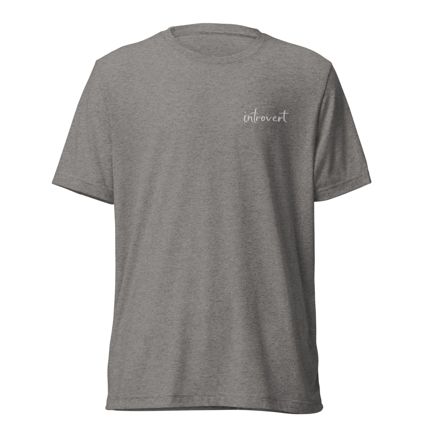 Embroidered short sleeve t-shirt "introvert"