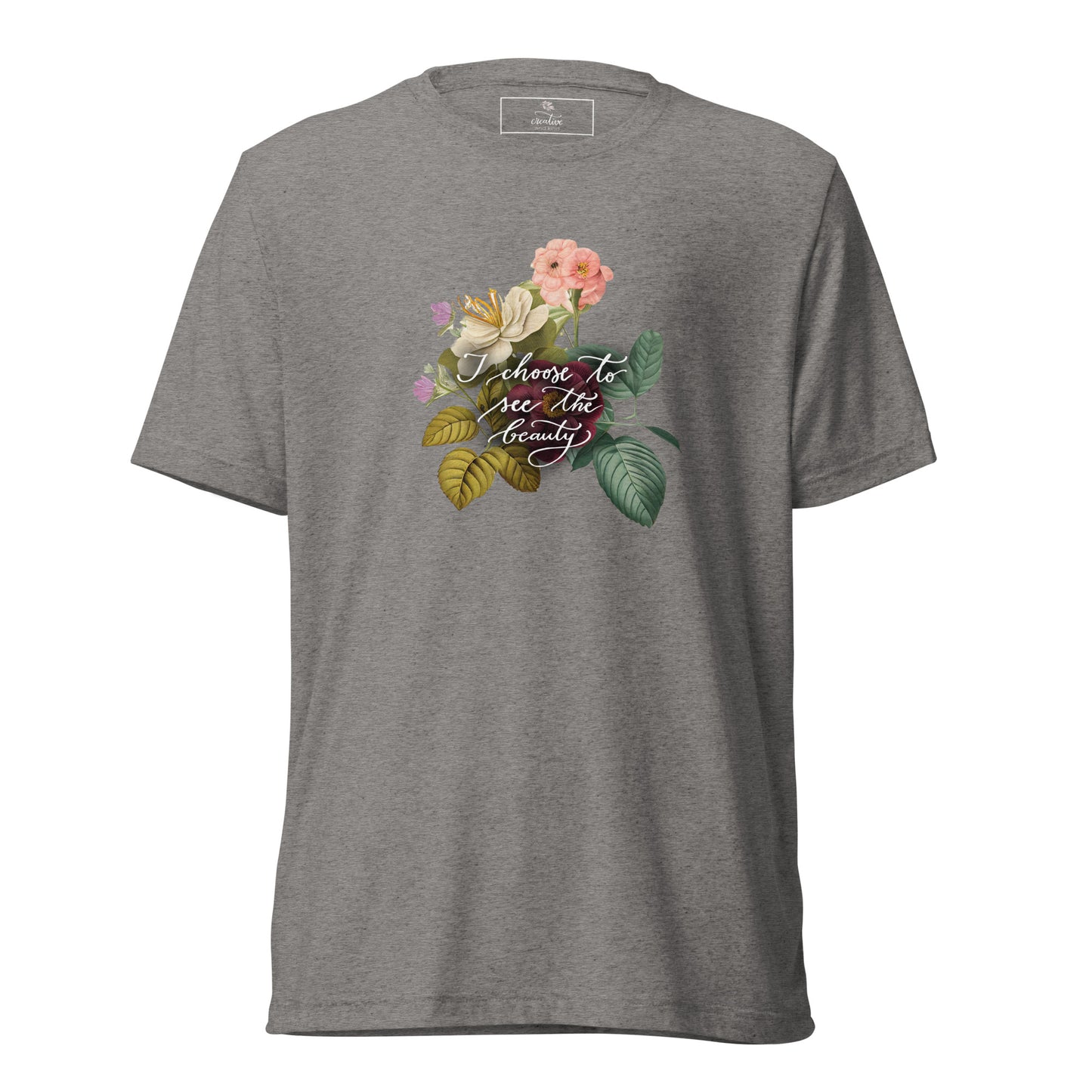 Short sleeve t-shirt "I choose to see vintage flowers"