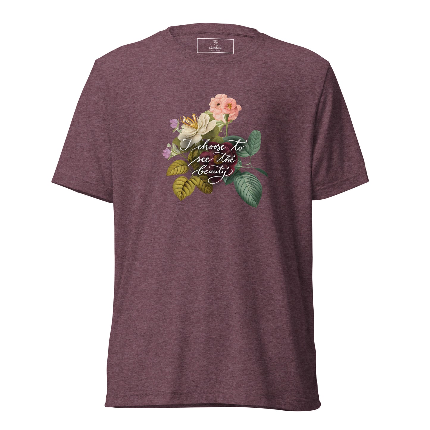 Short sleeve t-shirt "I choose to see vintage flowers"