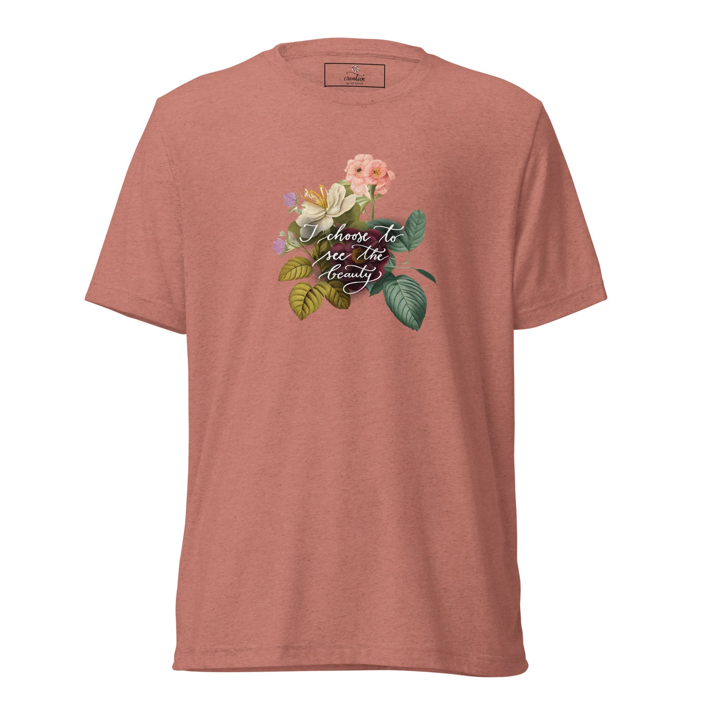 Short sleeve t-shirt "I choose to see vintage flowers"