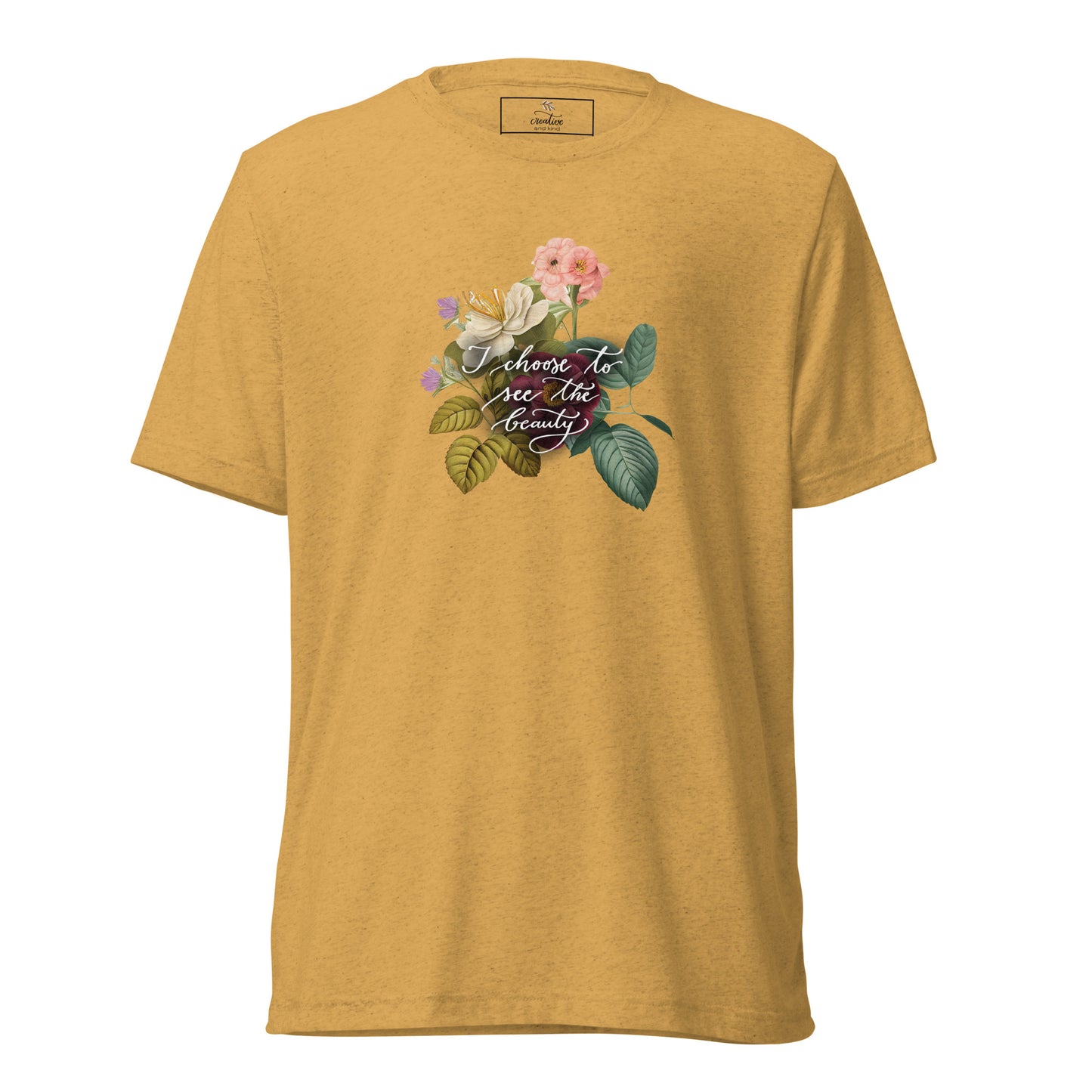 Short sleeve t-shirt "I choose to see vintage flowers"