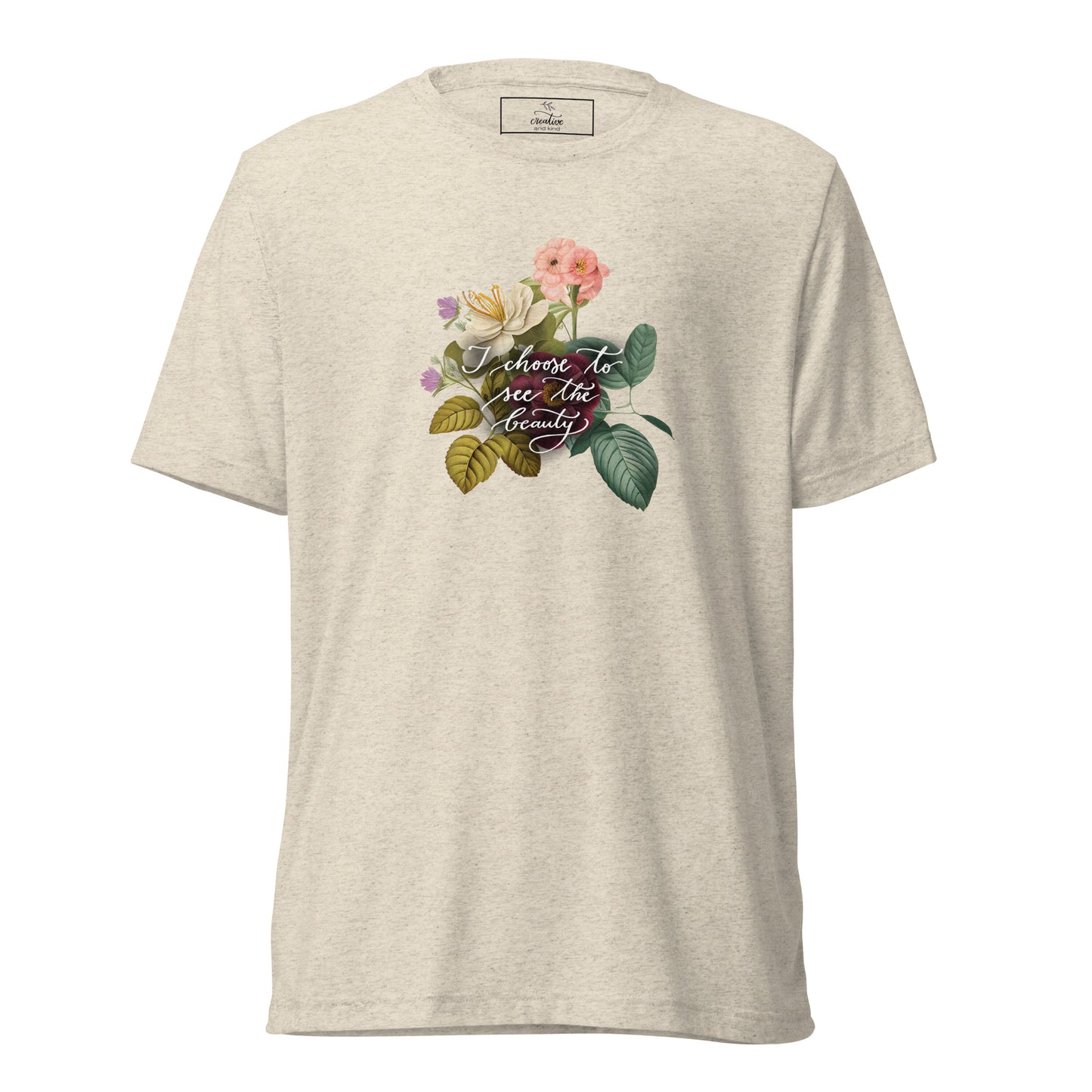 Short sleeve t-shirt "I choose to see vintage flowers"