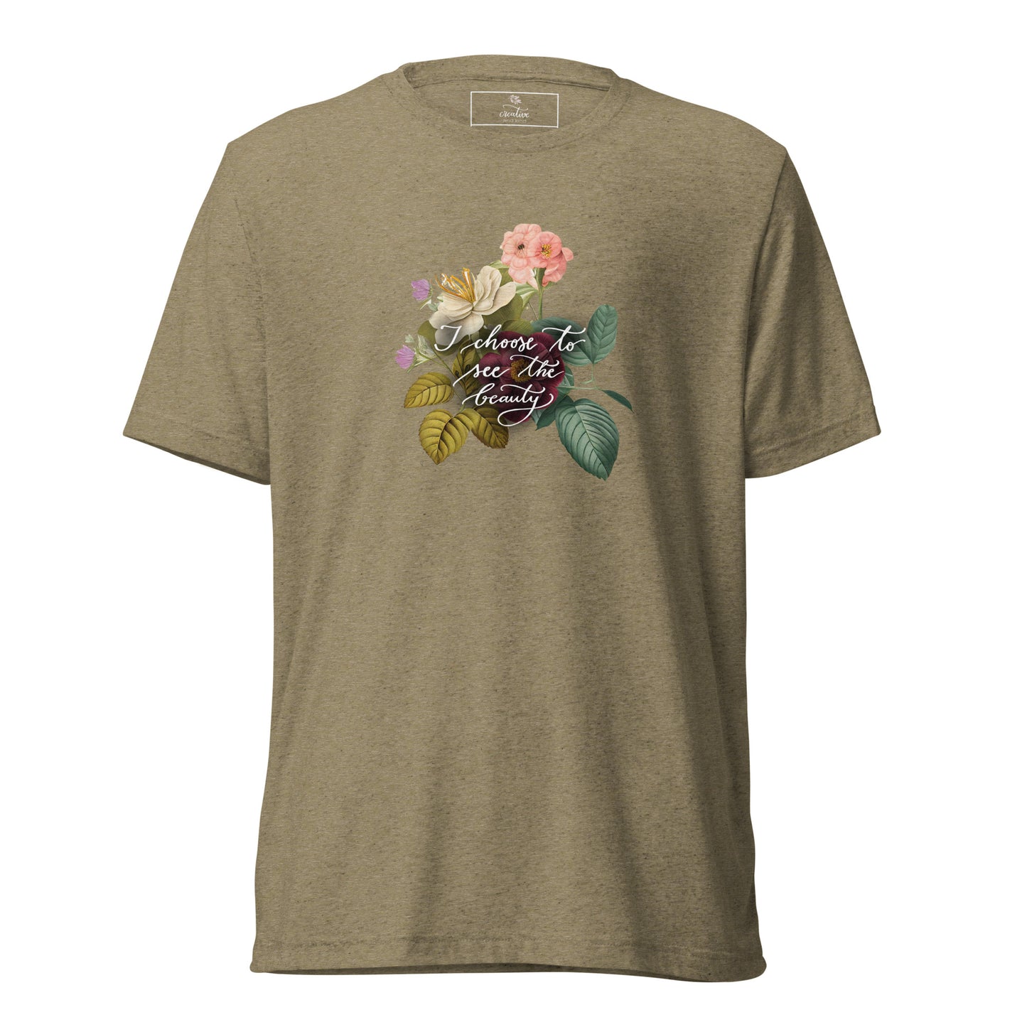 Short sleeve t-shirt "I choose to see vintage flowers"